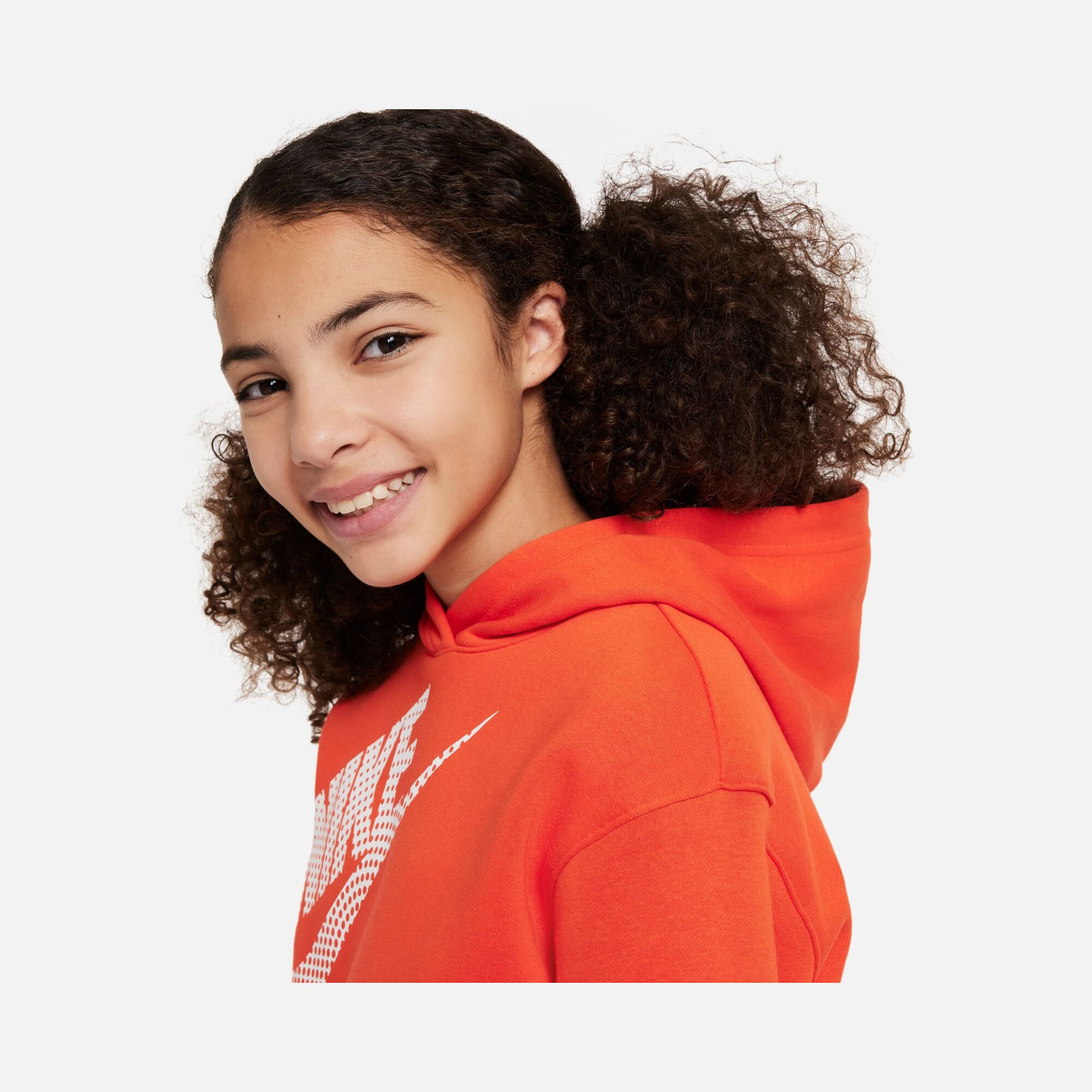 Nike Sportswear Swoosh Graphic Oversized Pullover Dance Hoodie (Girls') Çocuk Sweatshirt