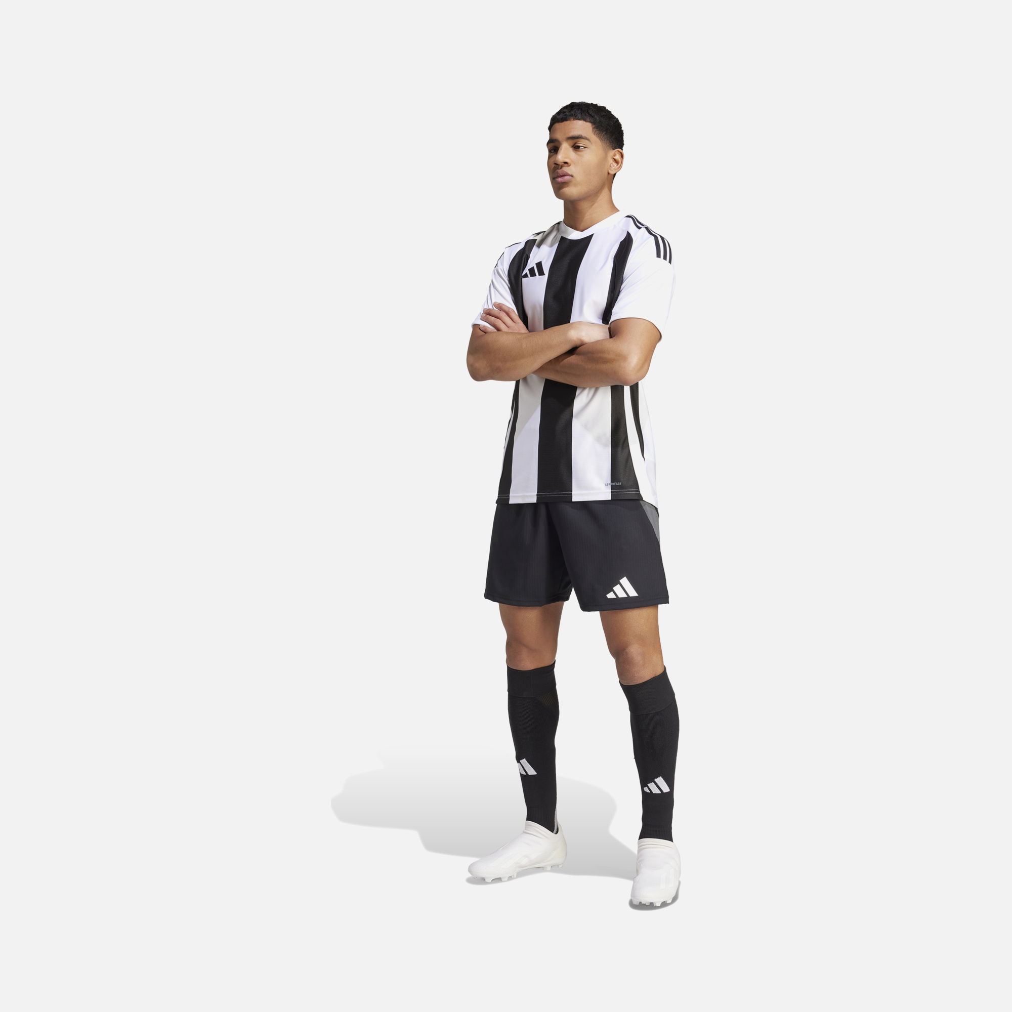 adidas Striped 24 Football Short-Sleeve Erkek Forma