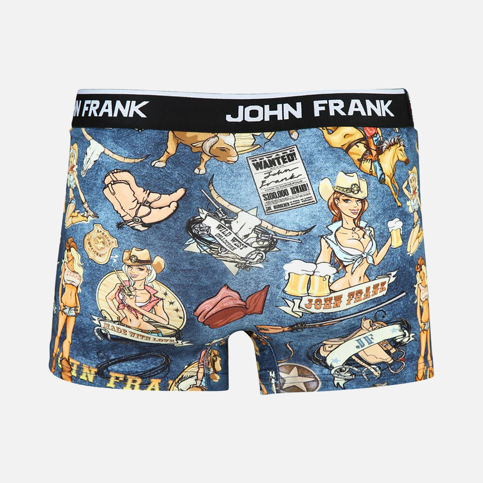 John Frank Kovboy Digital Printing Erkek Boxer