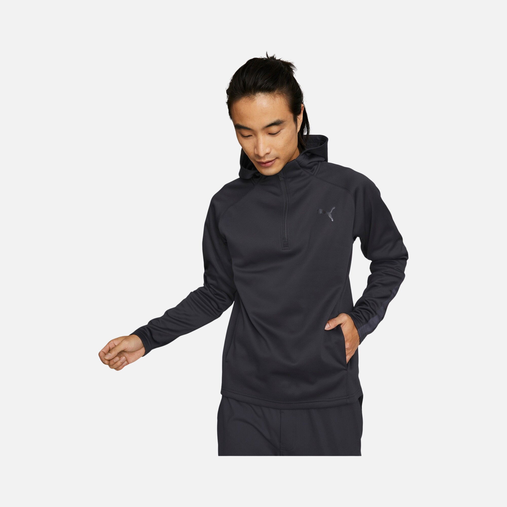 Puma Train Off Season Power Fleece Half-Zip Hoodie Running Erkek Sweatshirt