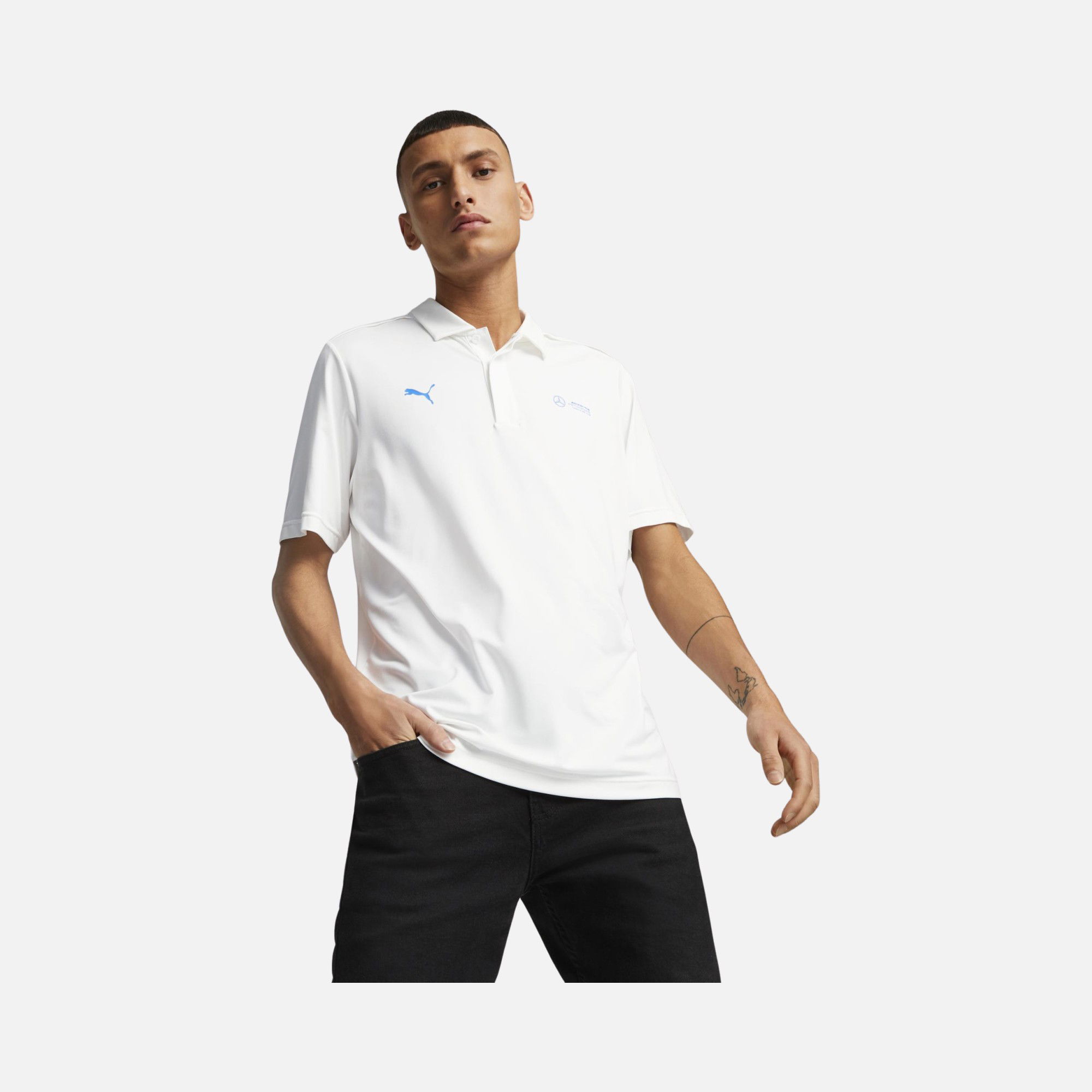 Puma Sportswear Mercedes-AMG Cloudspun Polo Short-Sleeve Erkek Tişört