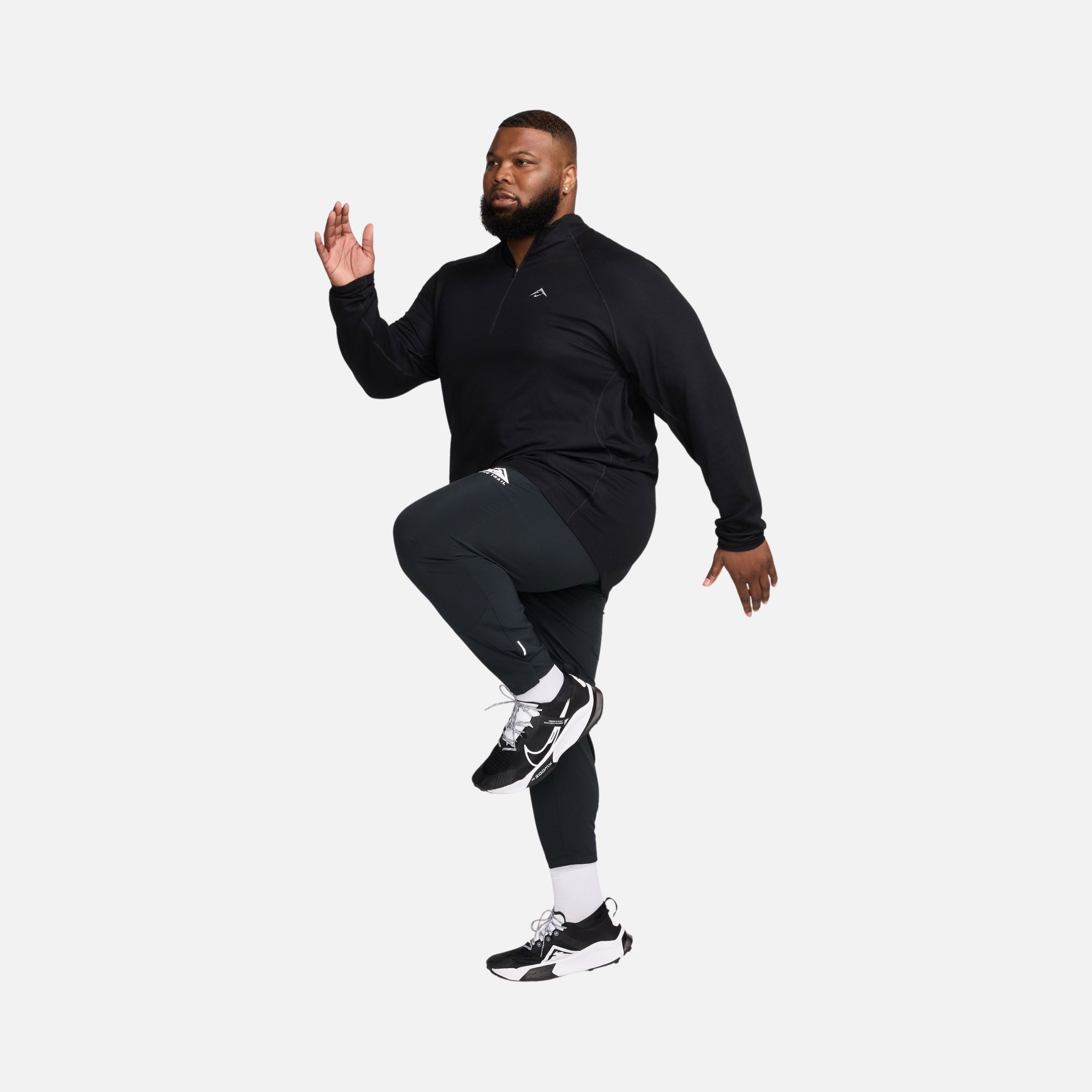 Nike Dri-Fit Mid-Layer Trail Running 1/2-Zip Long-Sleeve Erkek Tişört