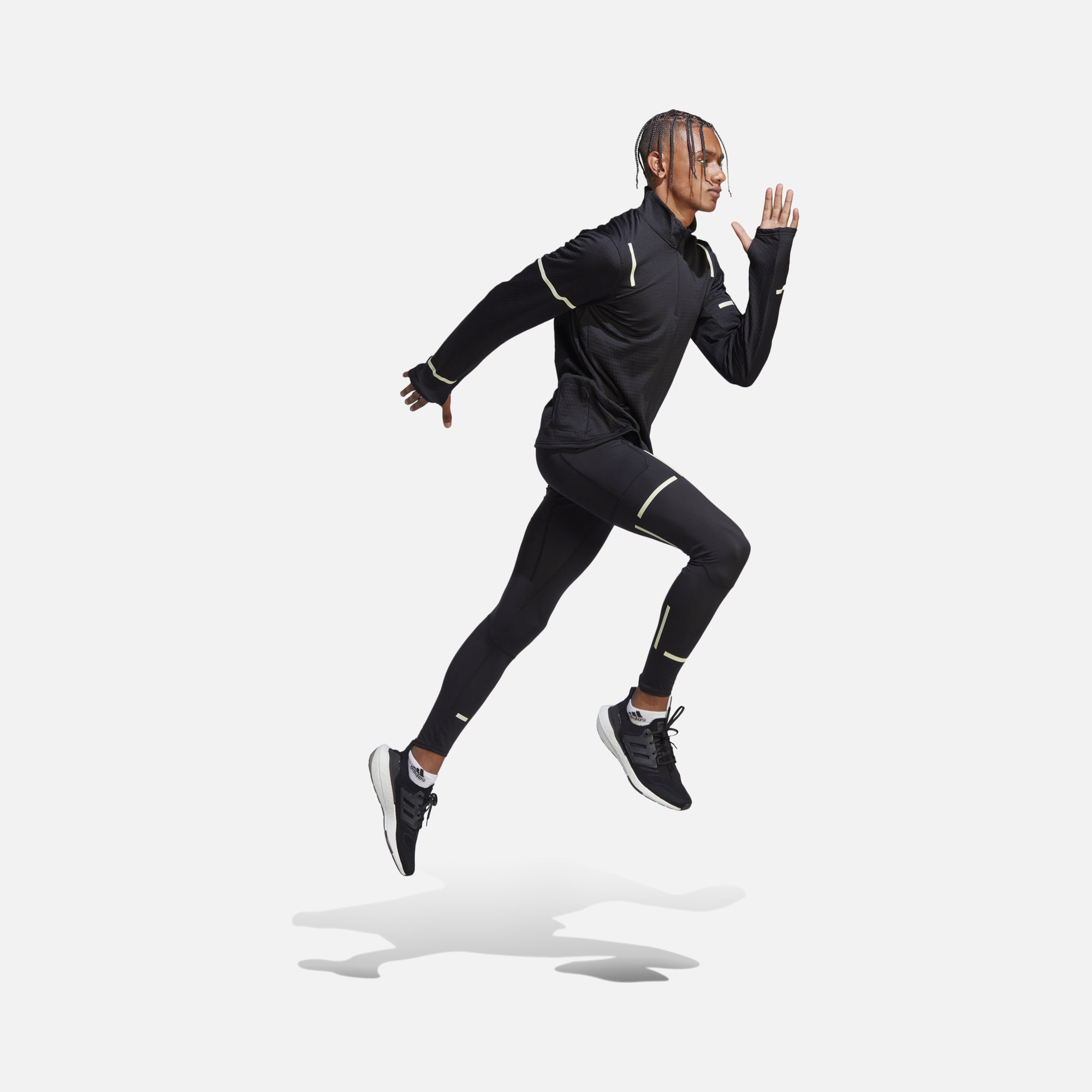 adidas Run X-City Reflect At Night 1/2 Running Zippered Leg Erkek Sweatshırt