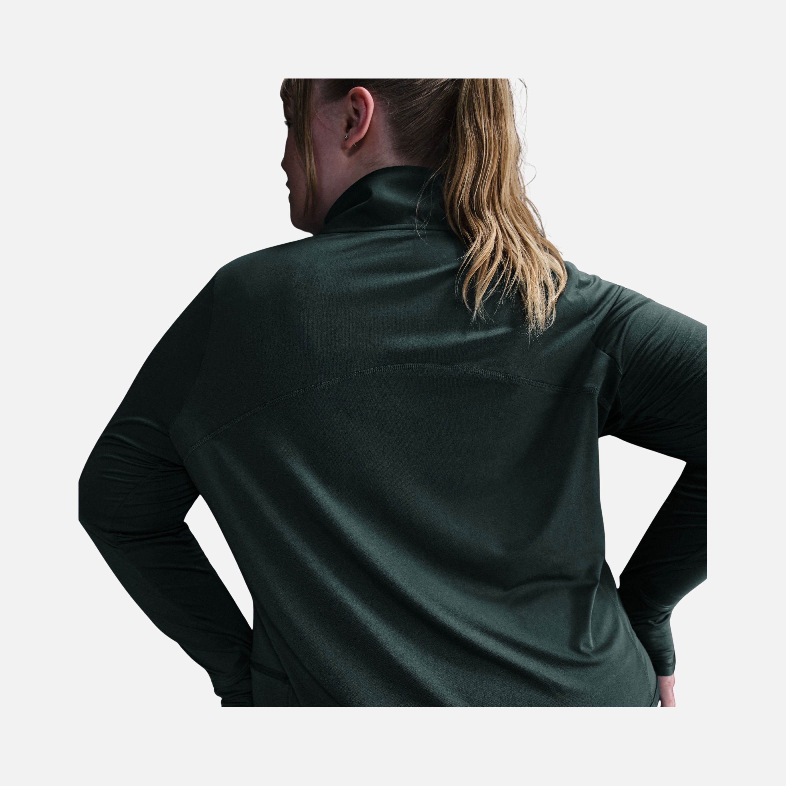 Nike Dri-Fit Swift UV 1/4-Zip Running Top Long-Sleeve (Plus Size) Kadın Tişört