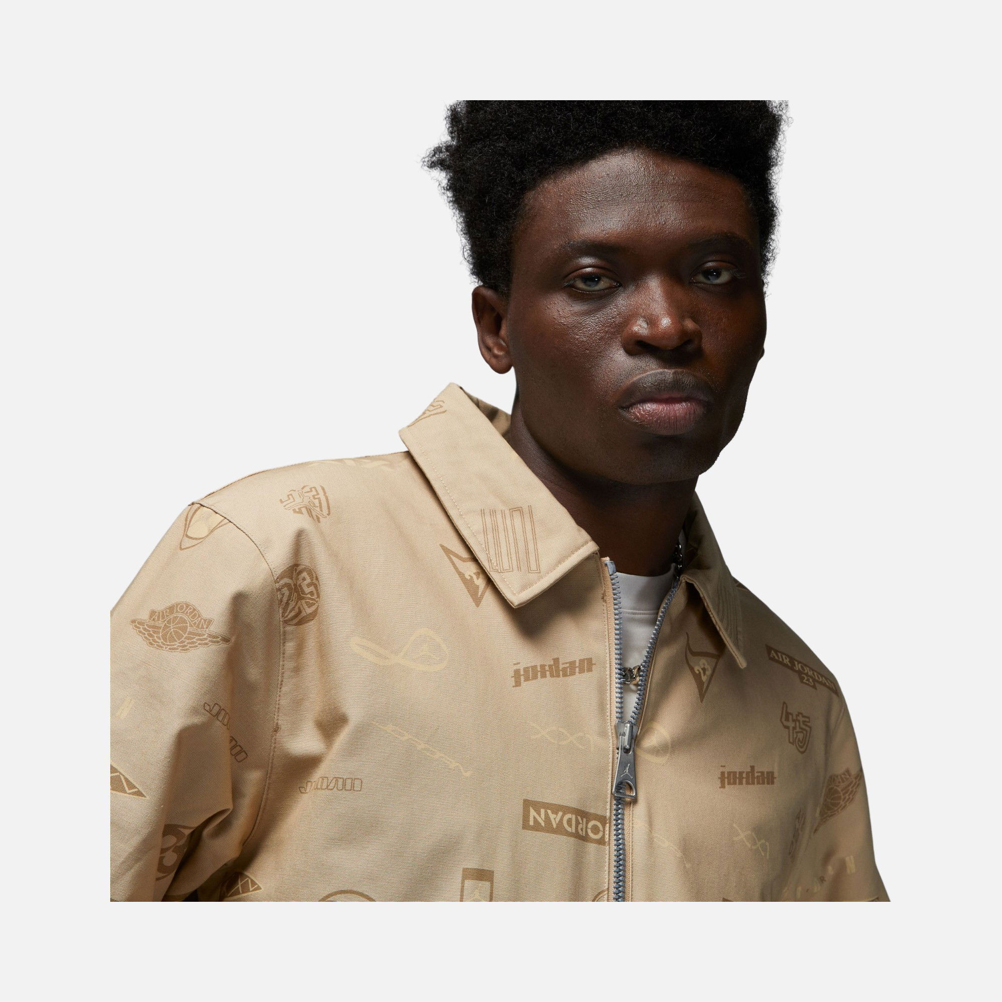 Nike Jordan Flight Heritage Allover OW Lined Full-Zip Erkek Ceket