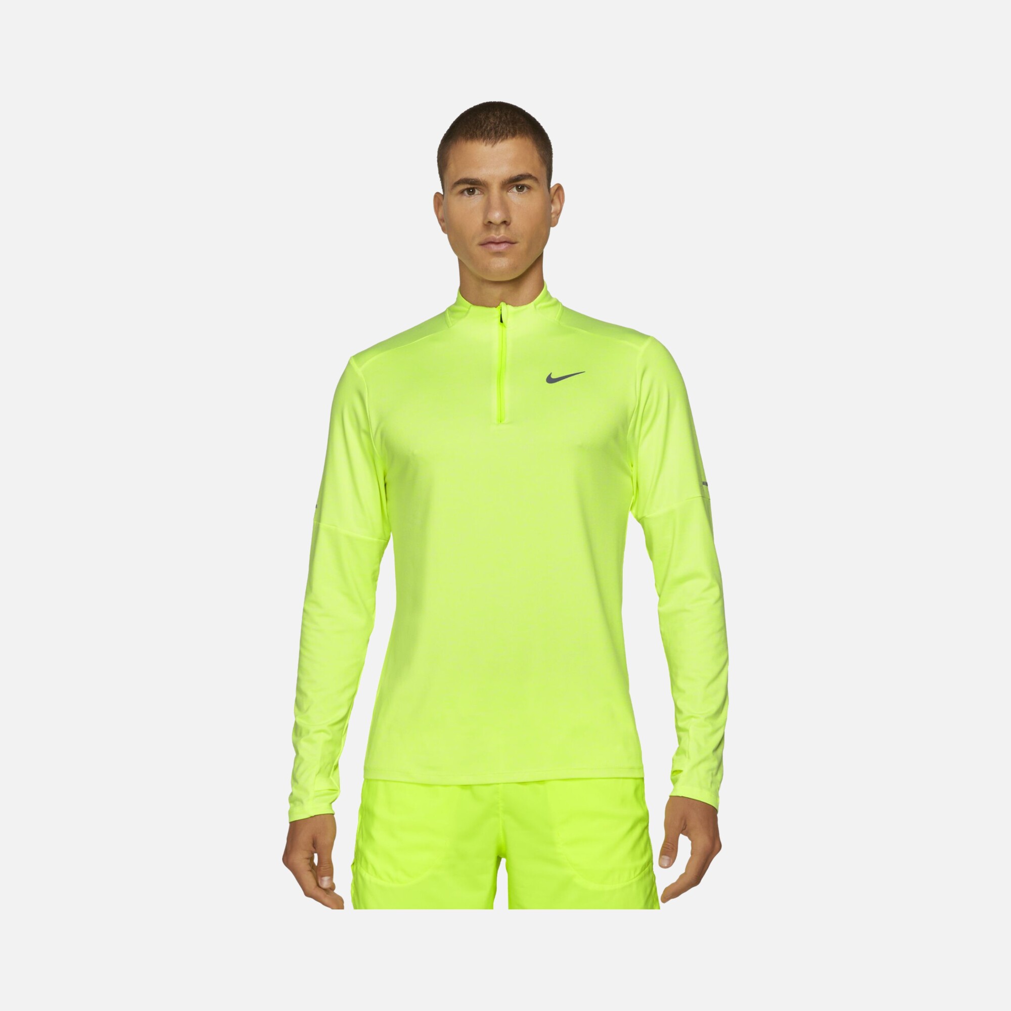 Nike Dri-Fit 1/2-Zip Running Long-Sleeve Erkek Tişört