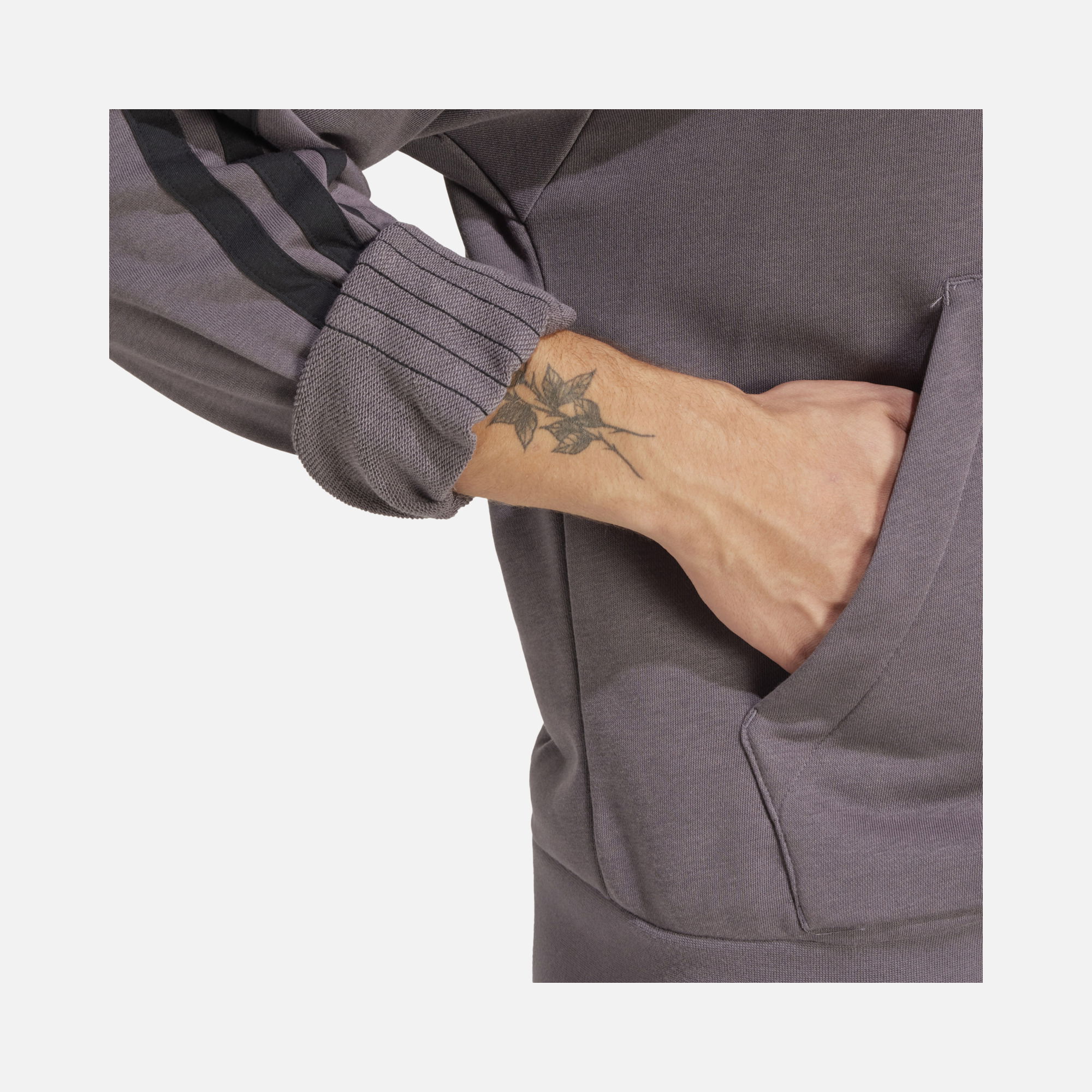 adidas Essential 3-Stripes French Terry Gym & Training Hooded Erkek Sweatshirt