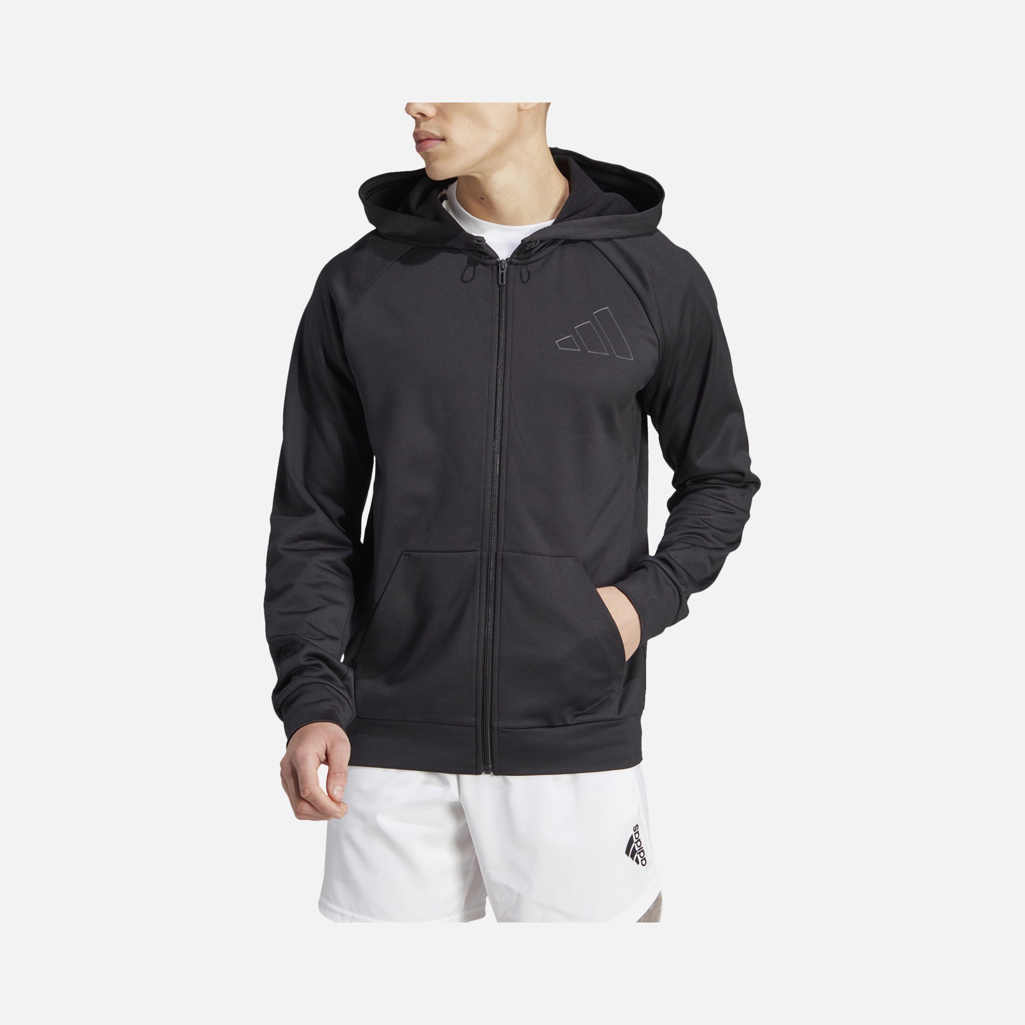 adidas Game and Go Small Logo Training Full-Zip Hoodie Sweatshirt