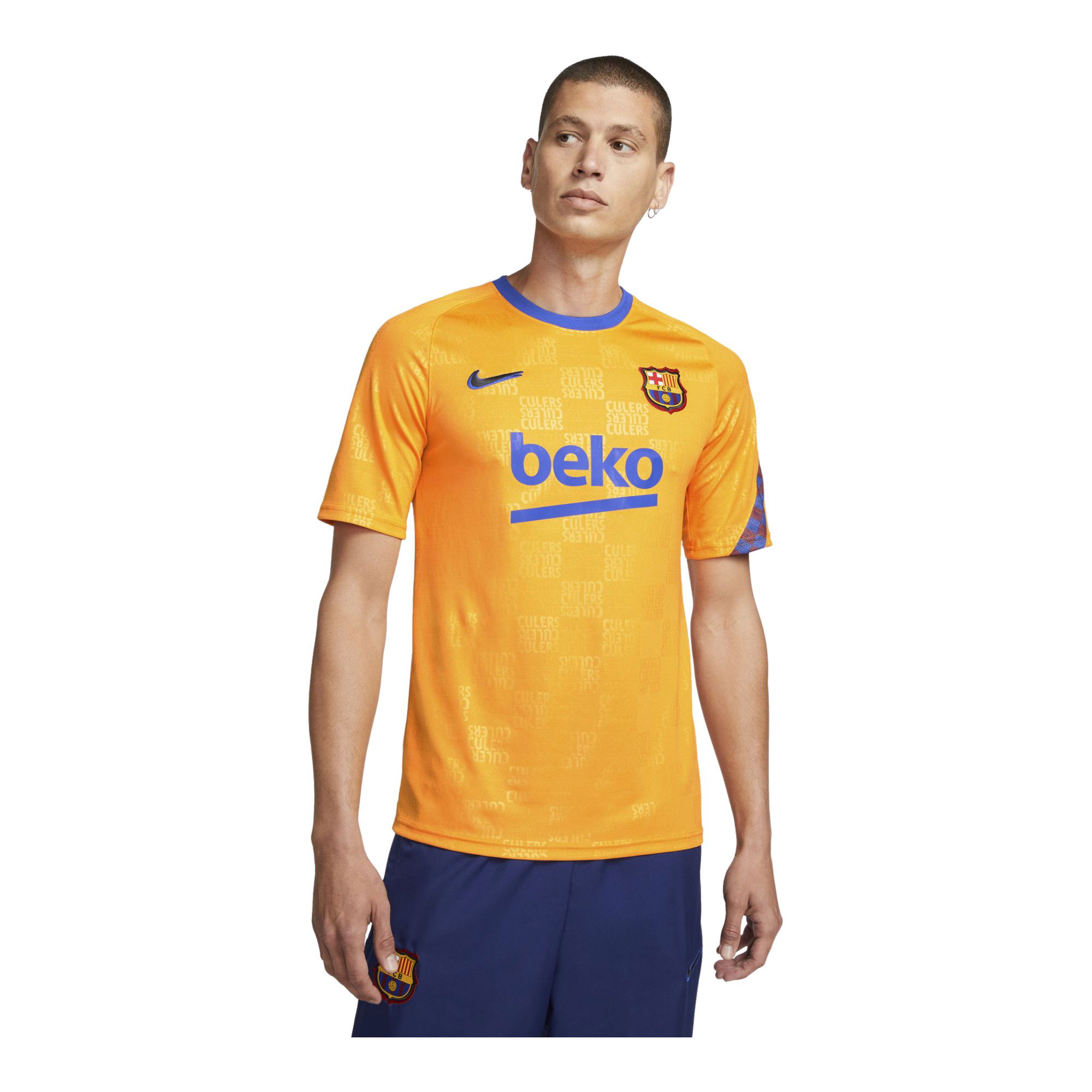 Nike FC Barcelona Pre-Match Football Short-Sleeve Erkek Tişört