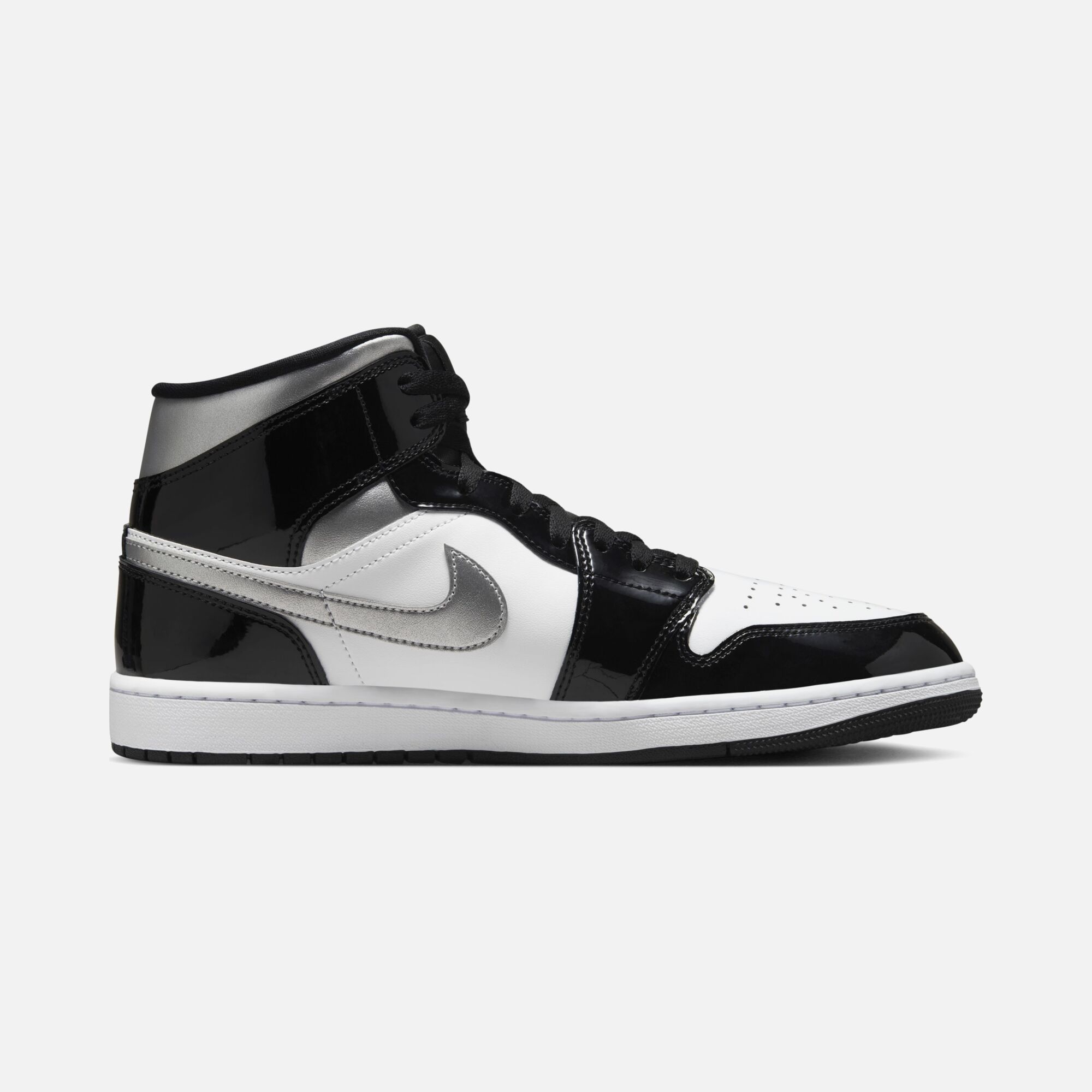 Nike Air Jordan 1 Mid SE ''Patent Leather Upper Details'' Erkek Spor Ayakkabı