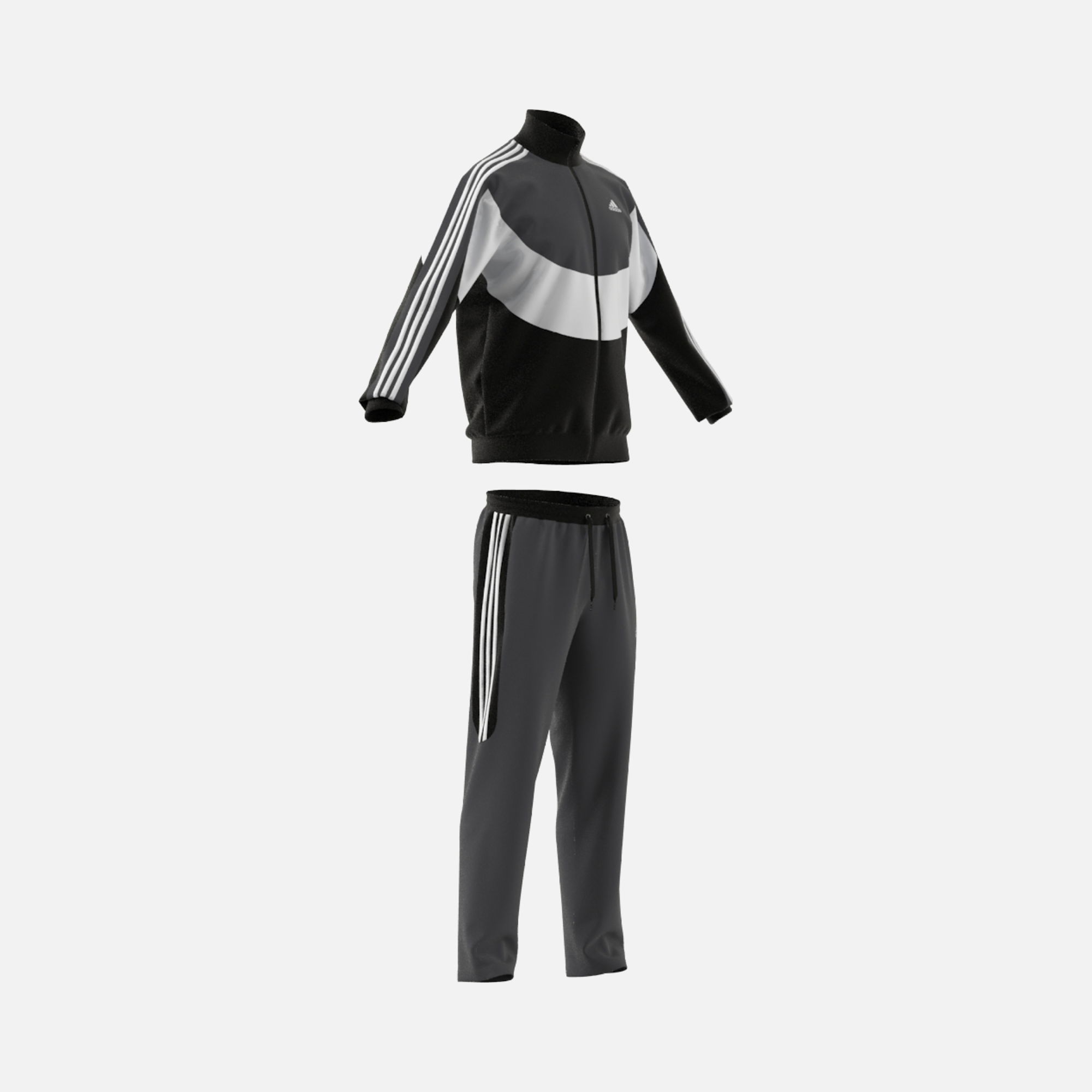 adidas Sportswear Colorblock 3-Stripes Full-Zip Erkek Eşofman Takımı