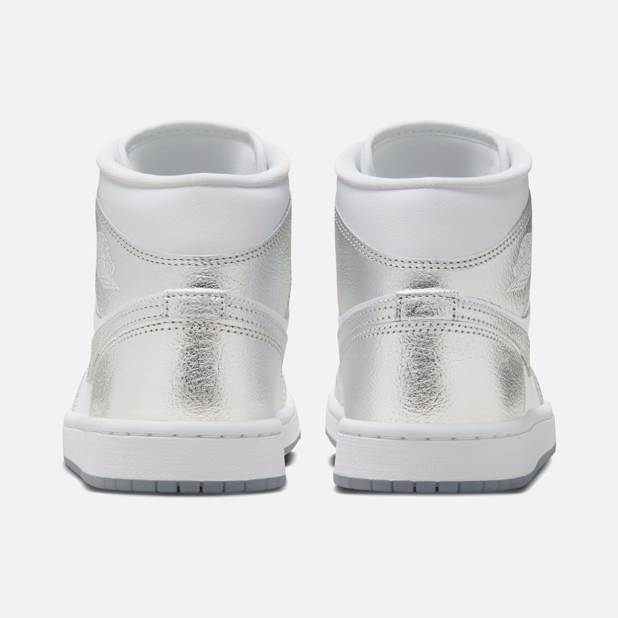 Nike Air Jordan 1 Mid SE "Crumpled Silver Detail" Kadın Spor Ayakkabı