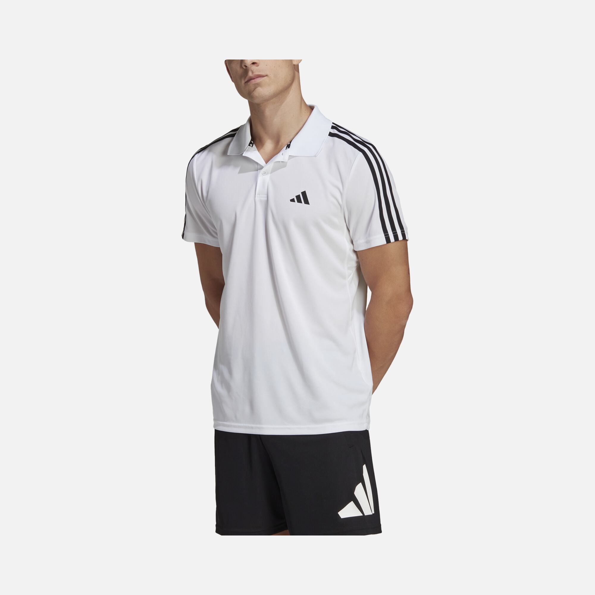 adidas Train Essentials Piqué 3-Stripes Training Polo Short-Sleeve Erkek Tişört
