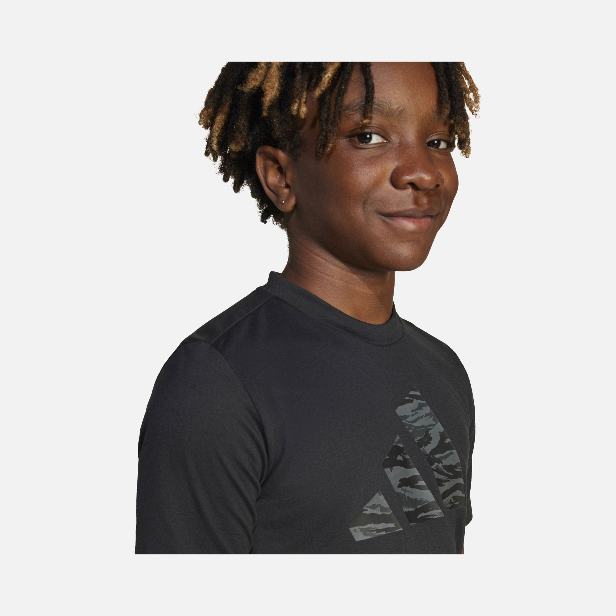 adidas Climacool Essentials Camouflage Printed Training Short-Sleeve Çocuk Tişört