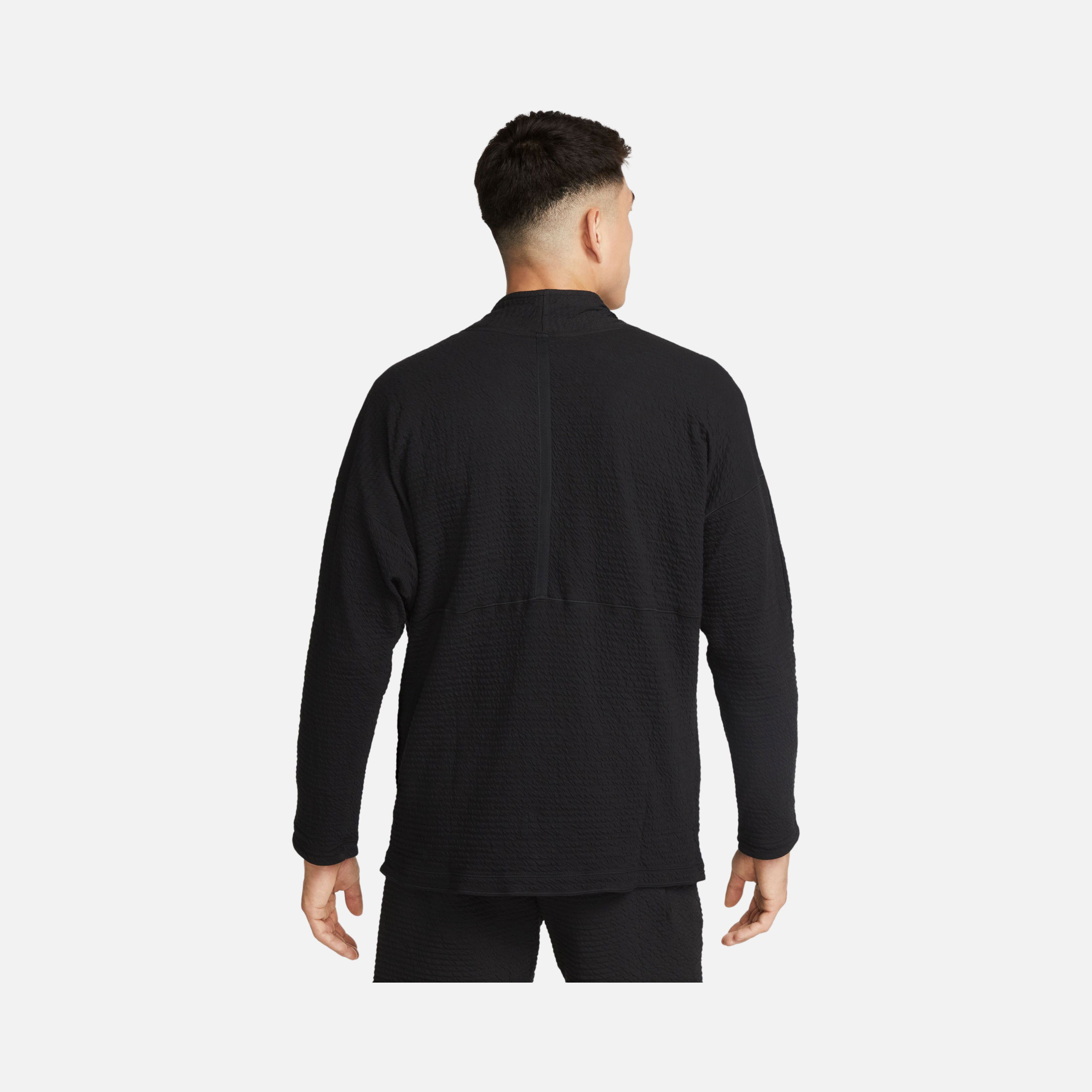 Nike Yoga Dri-Fit Textured Full-Length Snap Buttons Erkek Ceket