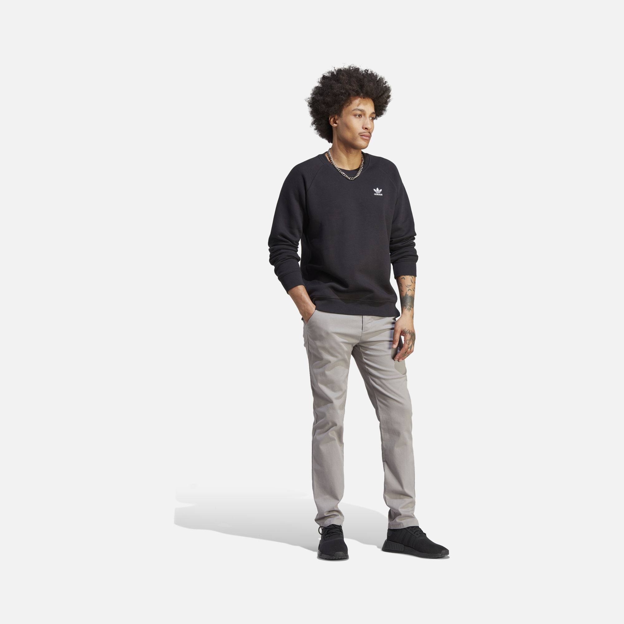 adidas Sportswear Trefoil Essentials Long-Sleeve Erkek Tişört