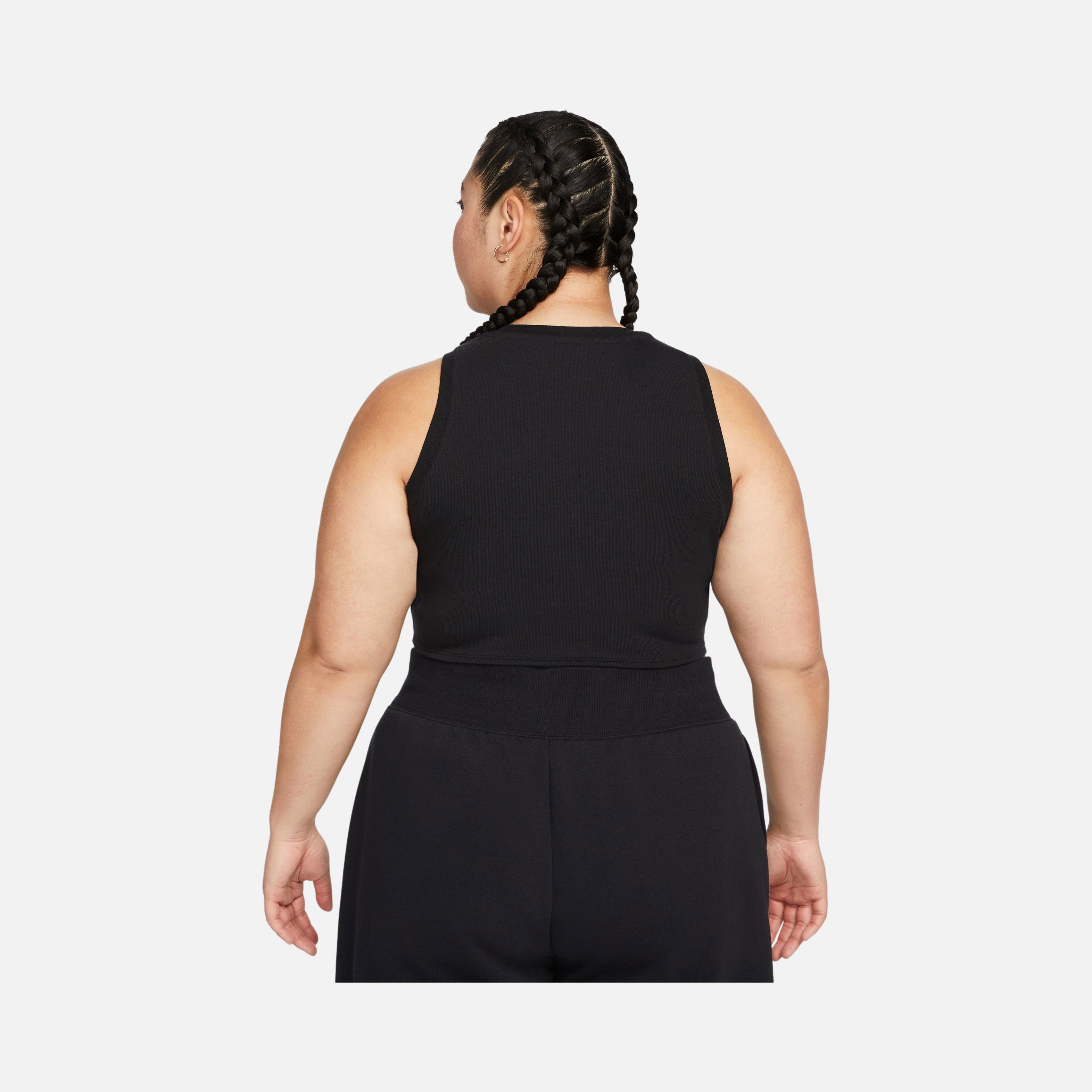 Nike Sportswear Essential Ribbed Cropped (Plus Size) Kadın Atlet