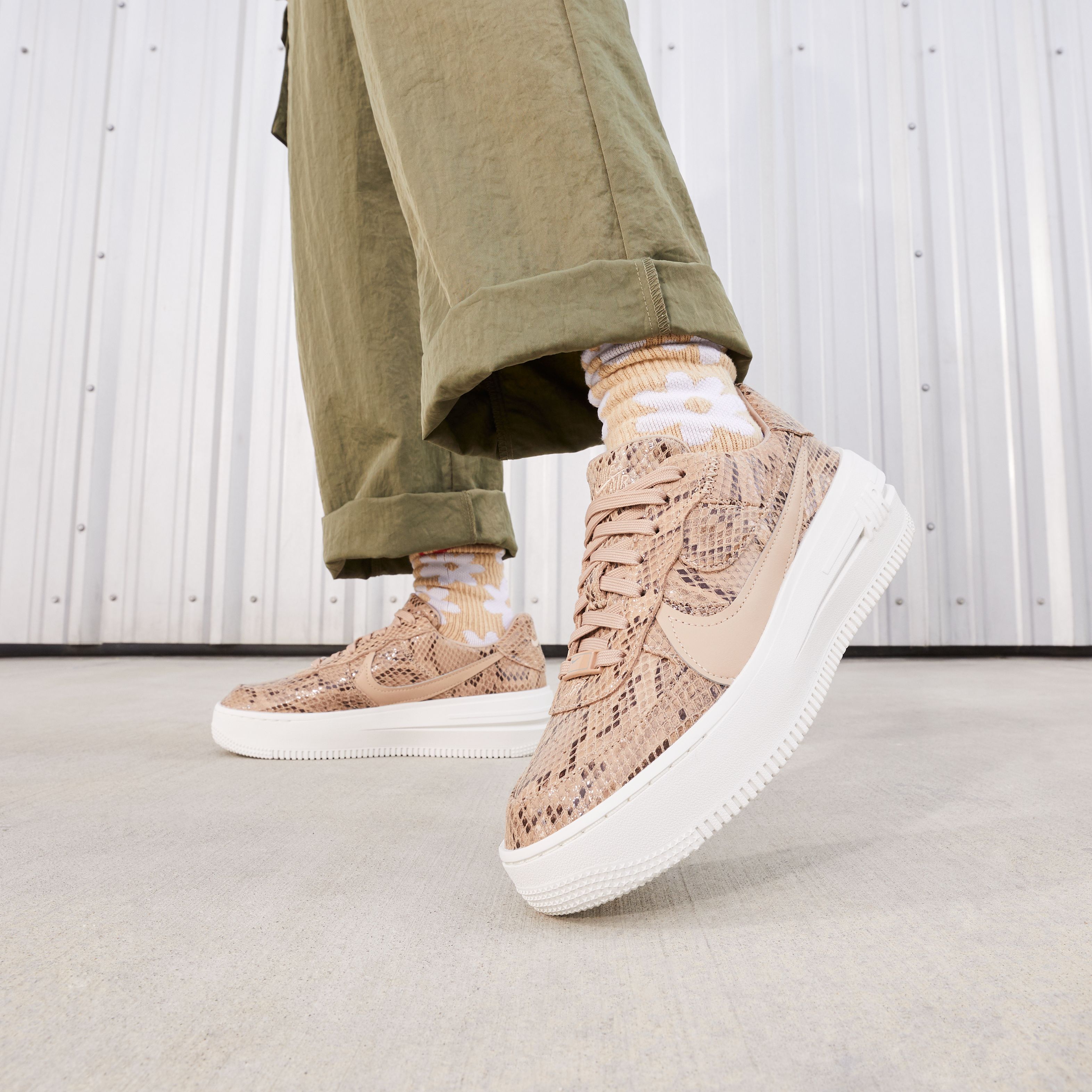 Nike Air Force 1 PLT.AF.ORM ''Snakeskin Print'' Kadın Spor Ayakkabı