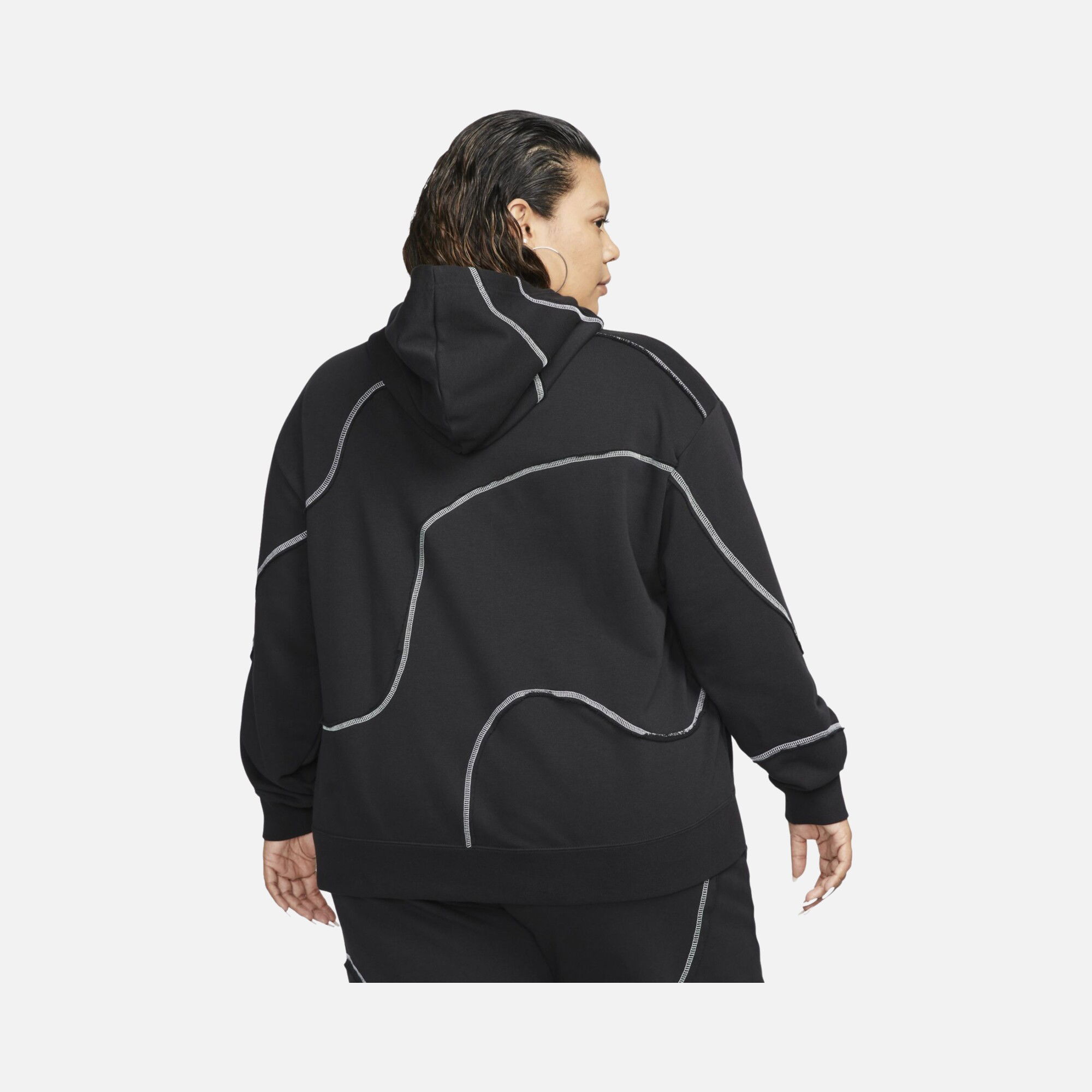 Nike Sportswear Fleece Swirl Oversized Hoodie (Plus-Size) Kadın Sweatshirt