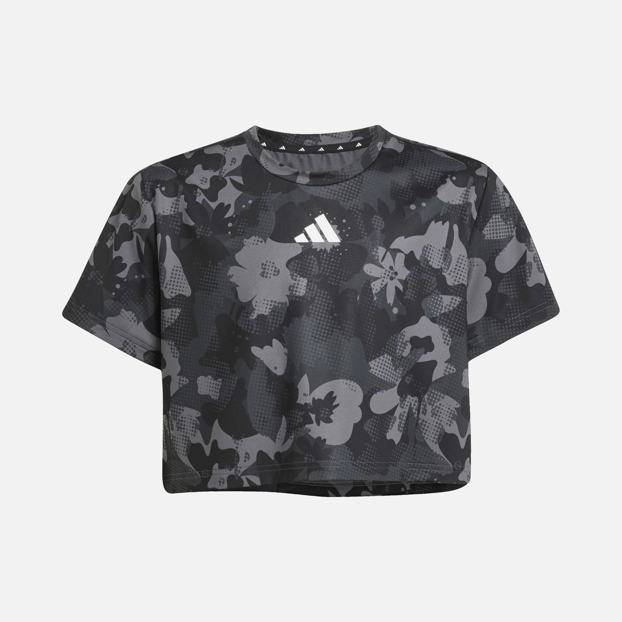 adidas Climacool Train Essentials All Over Printed Flower Cropped Gym & Training Short-Sleeve (Girls') Çocuk Tişört