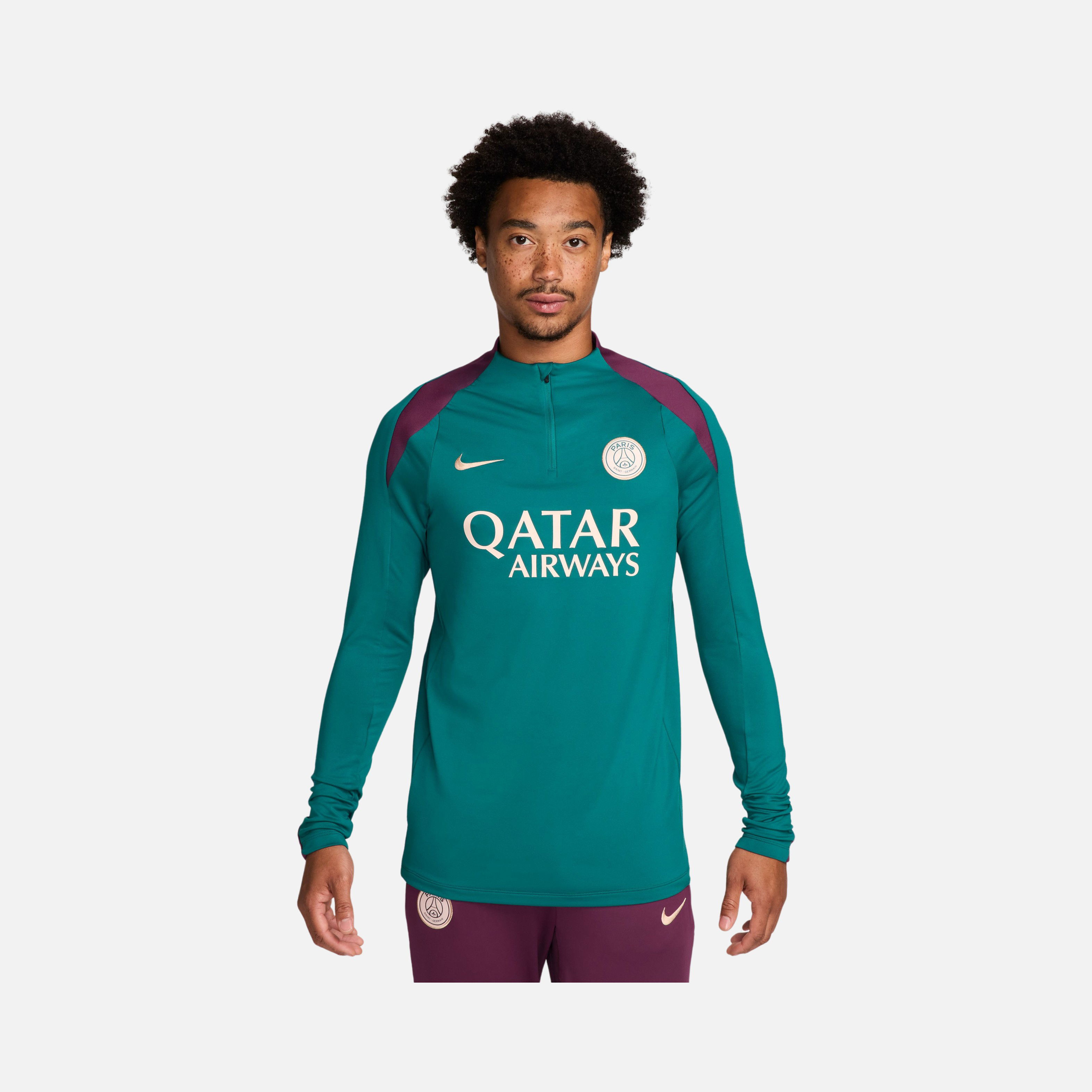 Nike Paris Saint-Germain Dri-Fit Strike Drill 1/4 Zip Long-Sleeve Erkek Tişört