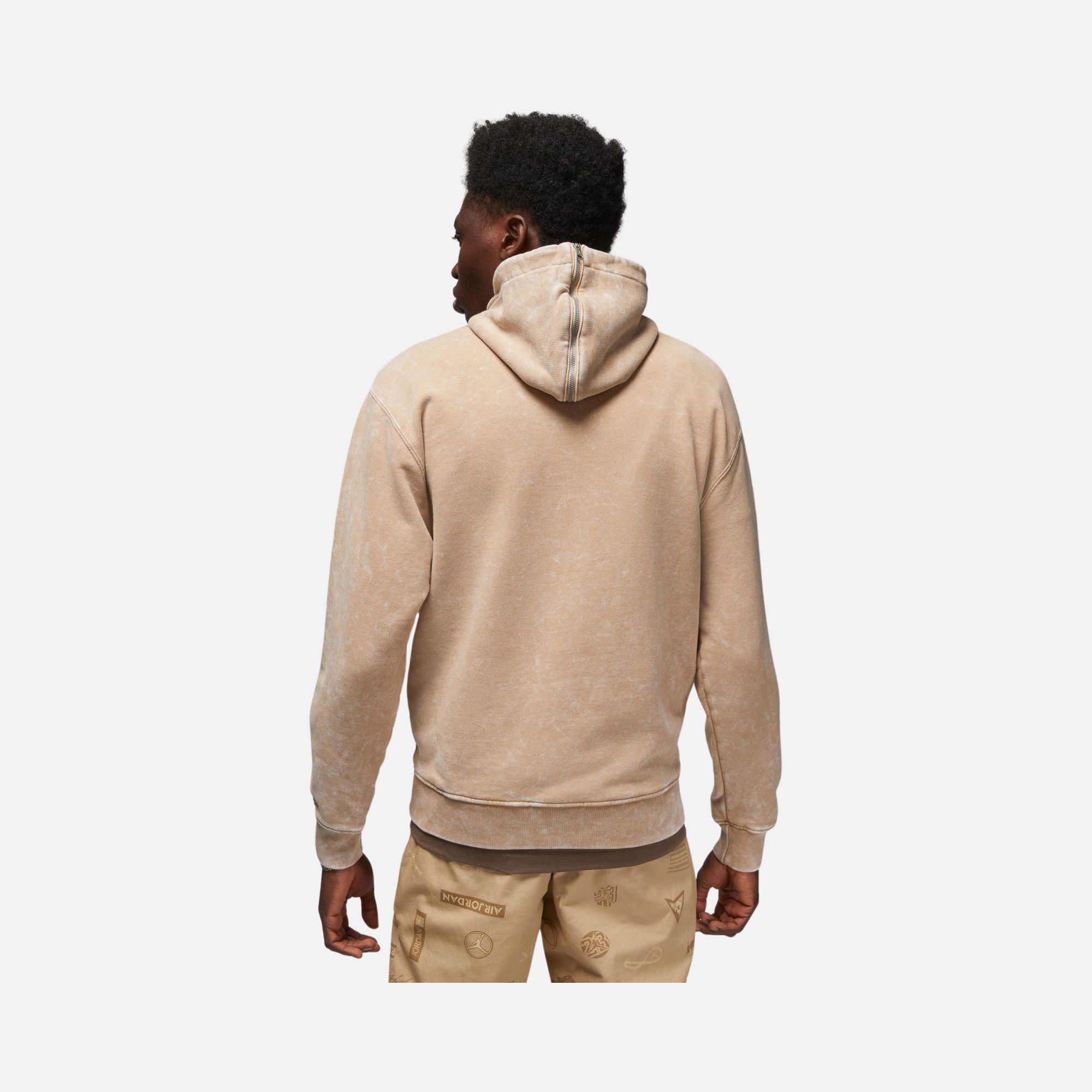 Nike Jordan Brand Flight Heritage Fleece Pullover Washed Hoodie Erkek Sweatshirt