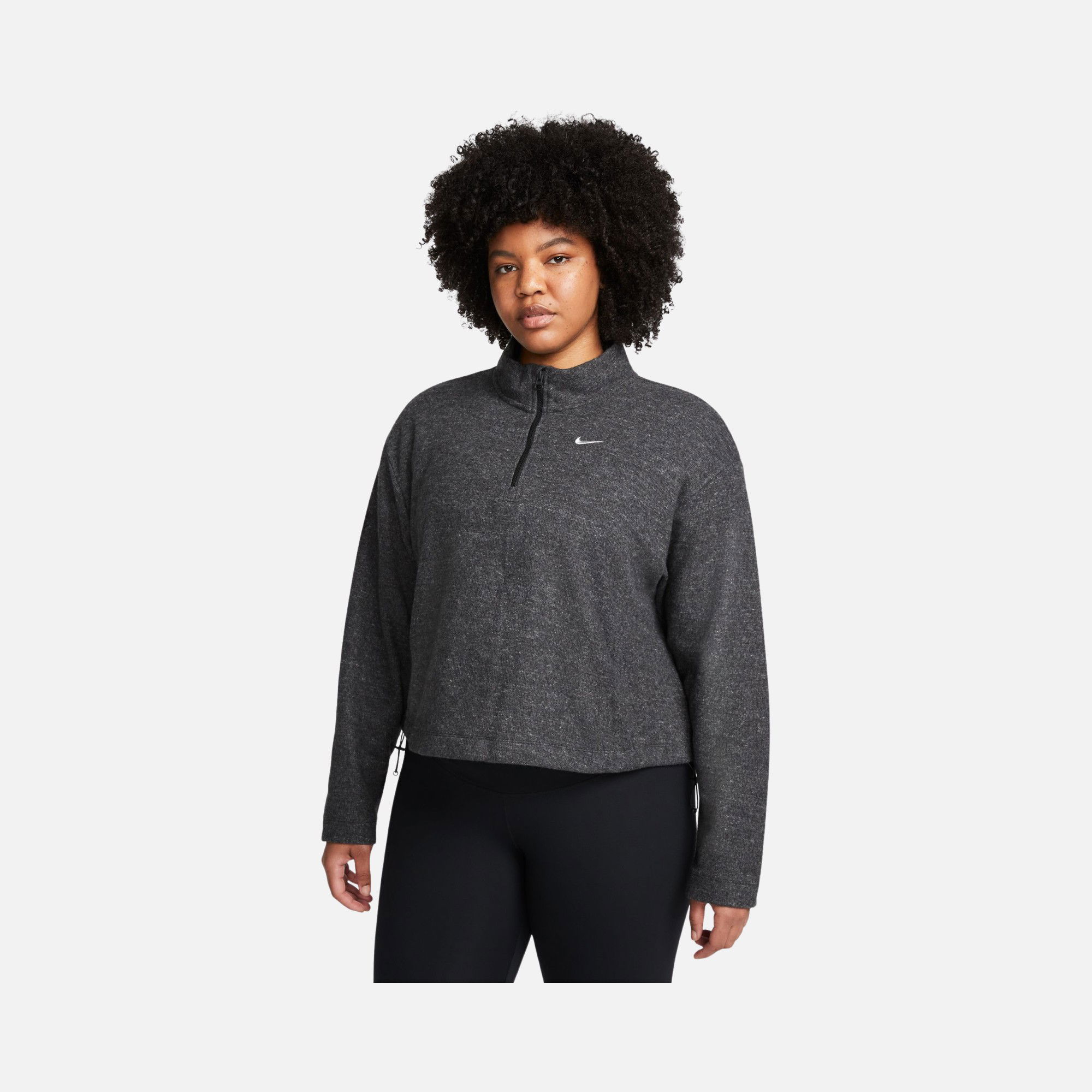 Nike Therma-Fit Training 1/2-Zip Long-Sleeve (Plus Size) Kadın Tişört