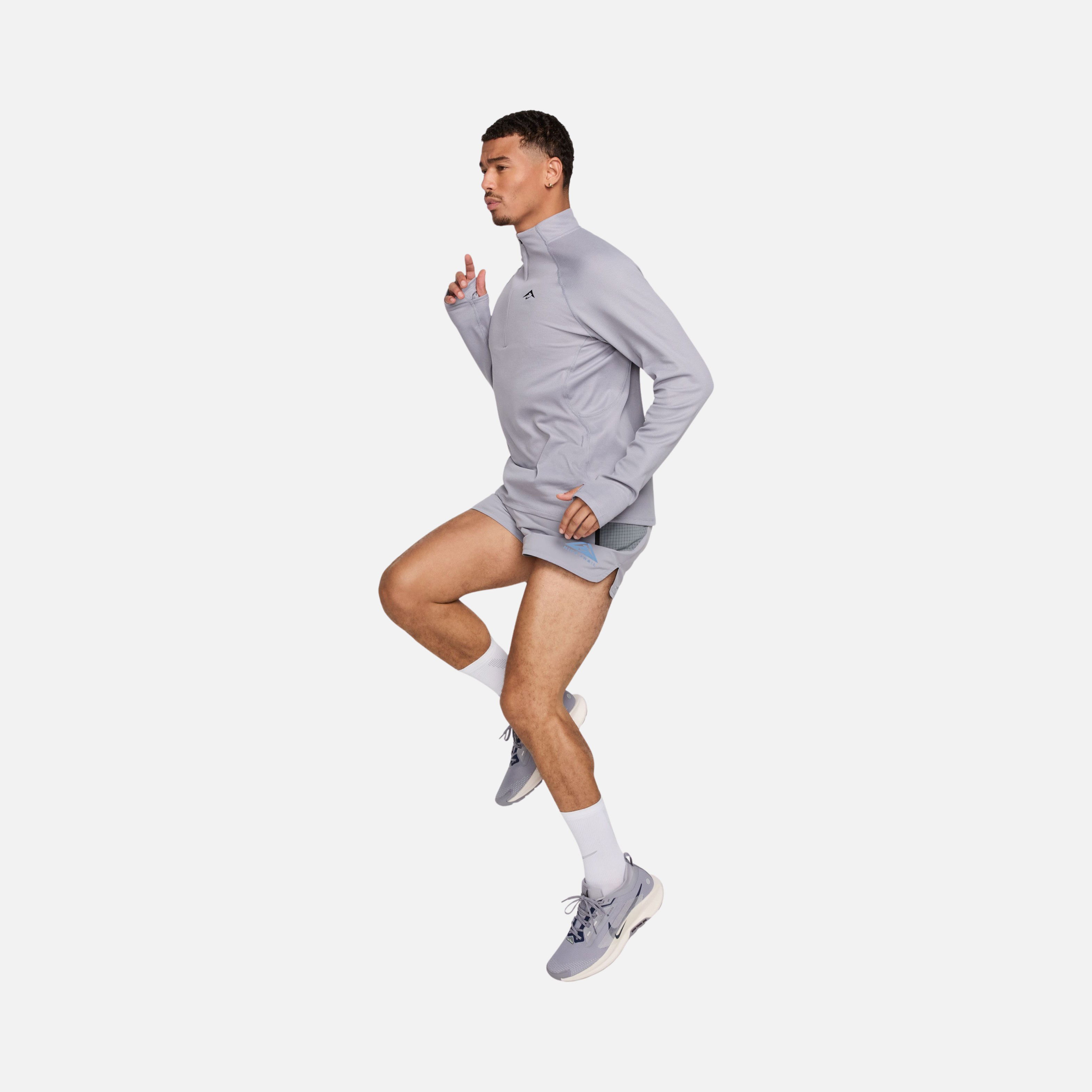 Nike Dri-Fit Mid-Layer Trail Running 1/2-Zip Long-Sleeve Erkek Tişört