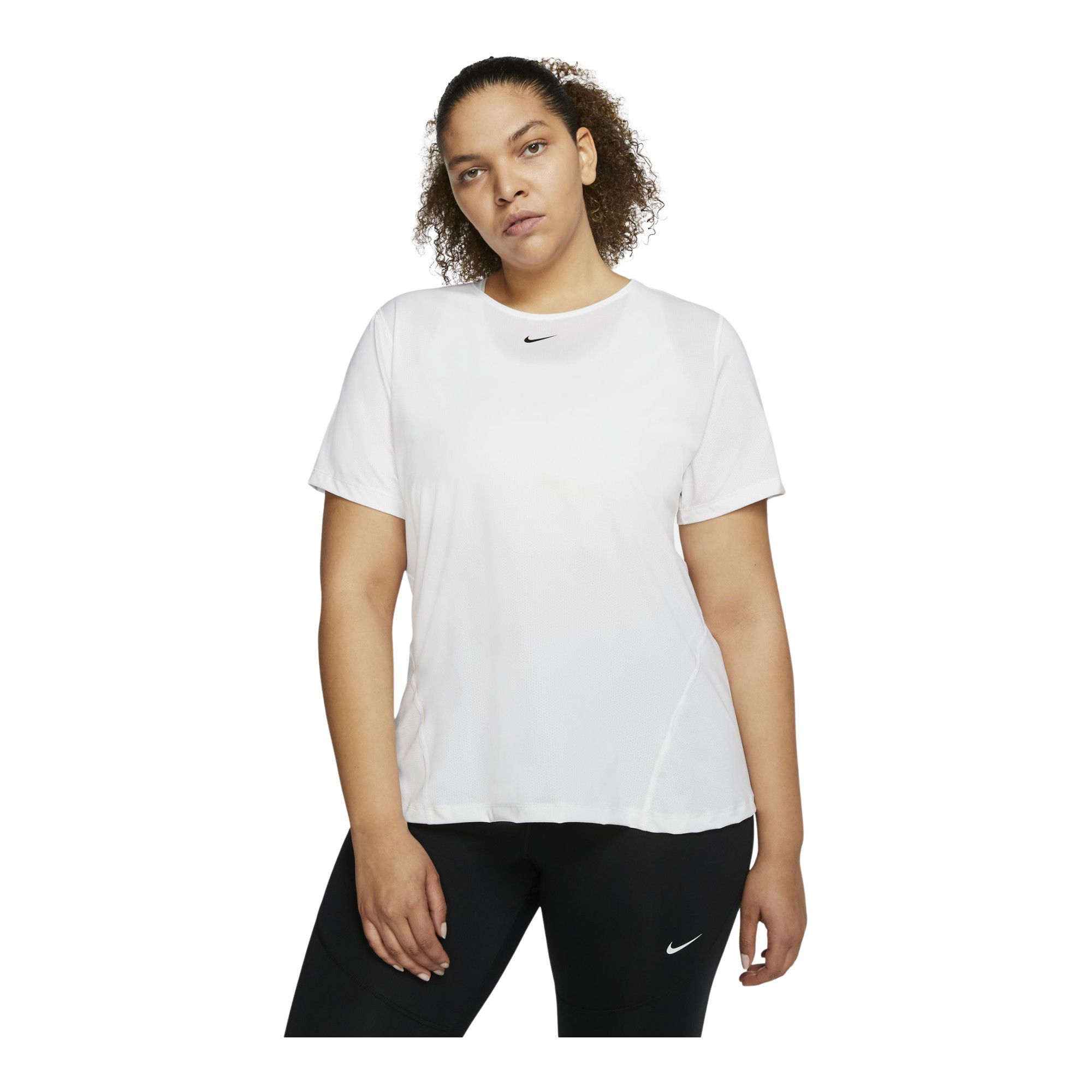 Nike Pro Mesh Top Short-Sleeve (Plus Size) Kadın Tişört