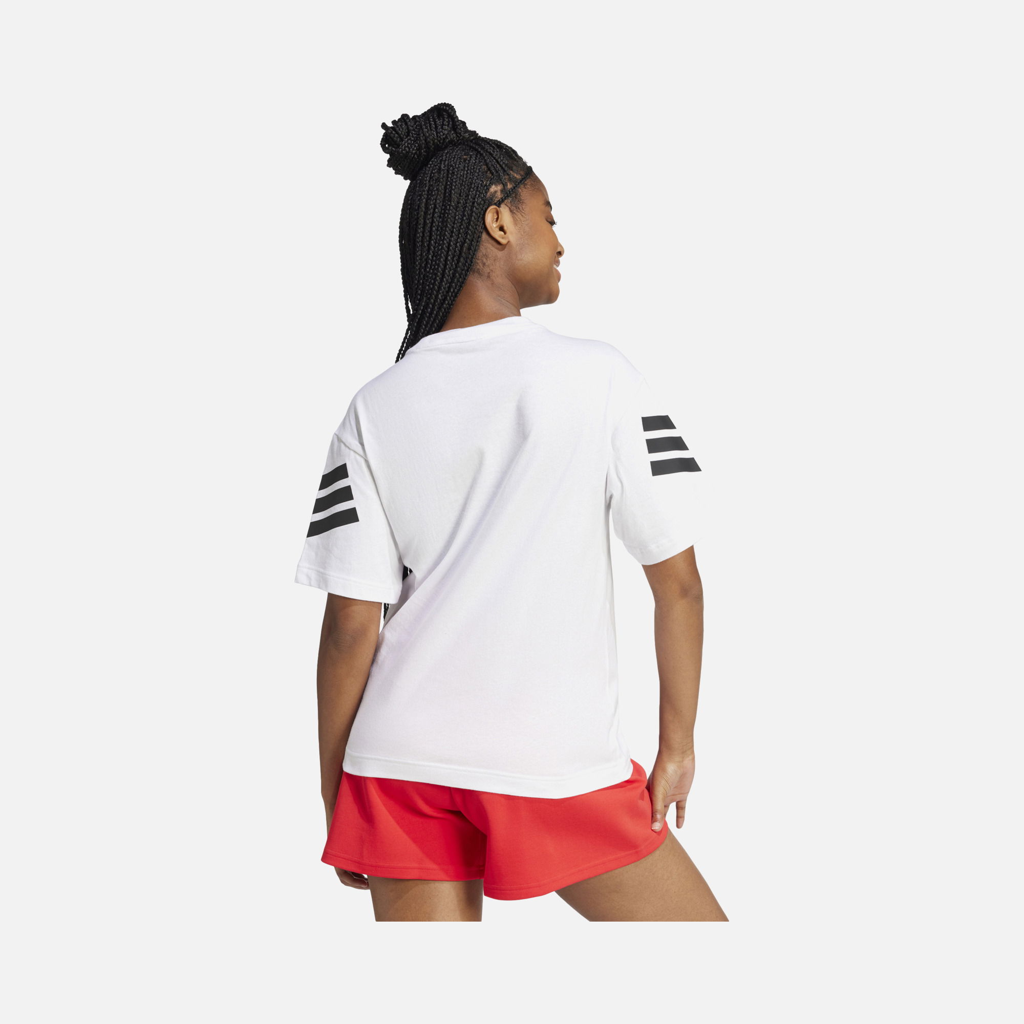 adidas Sportswear Future Icons 3-Stripes & 3-Bar Logo Detail Short-Sleeve Kadın Tişört