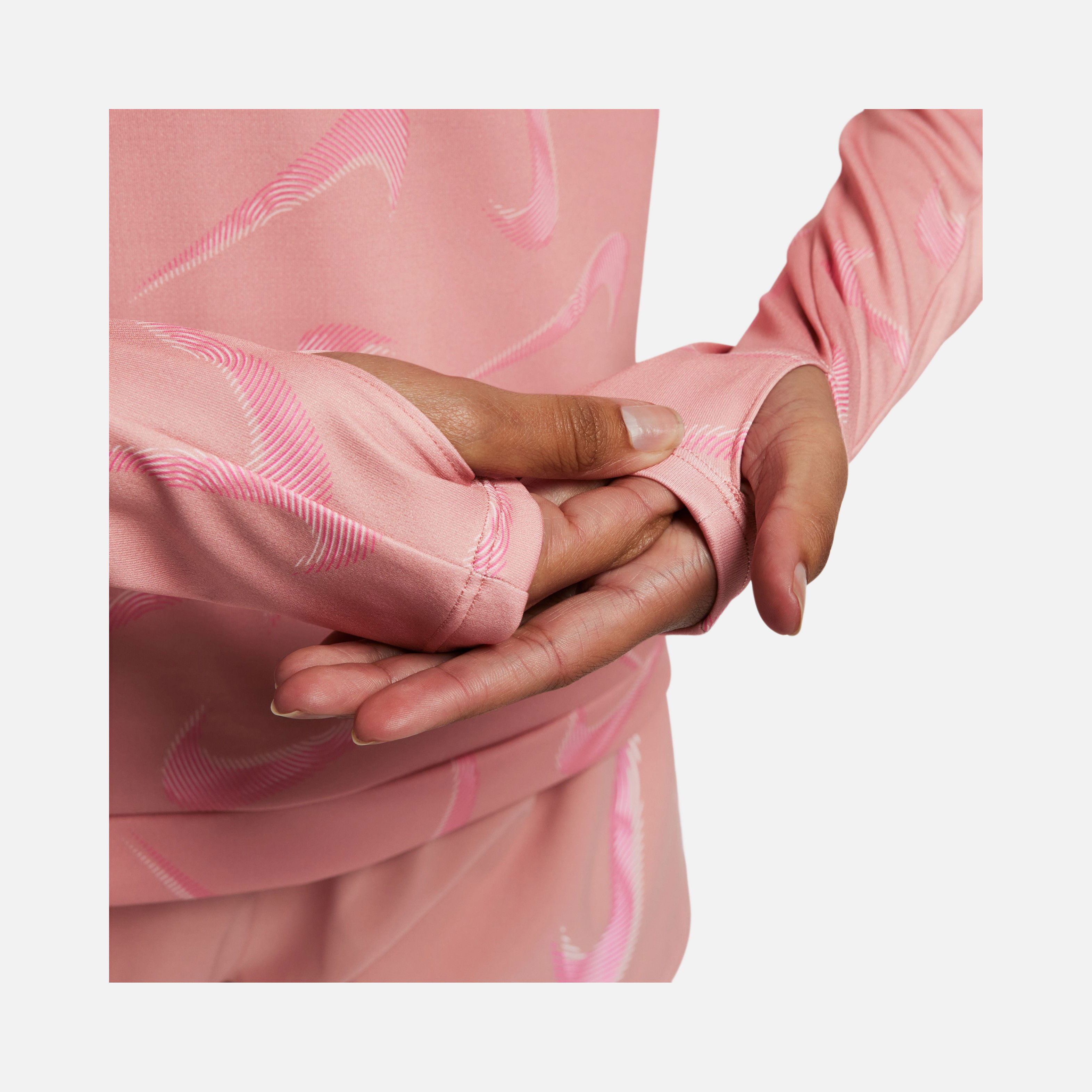 Nike Dri-Fit Swoosh Printed Pacer Running Hoodie Kadın Sweatshirt