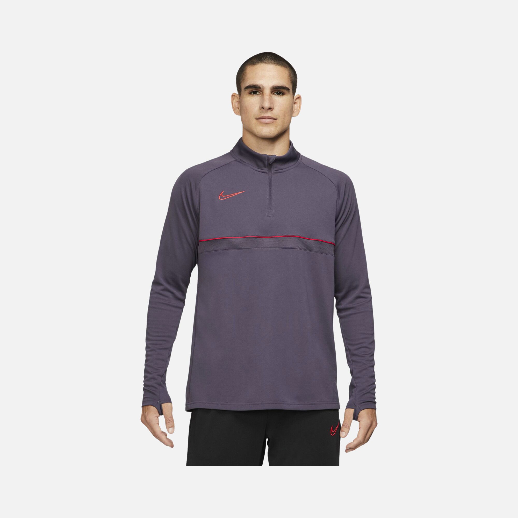 Nike Dri-Fit Academy Football Drill Half-Zip Long-Sleeve Erkek Tişört