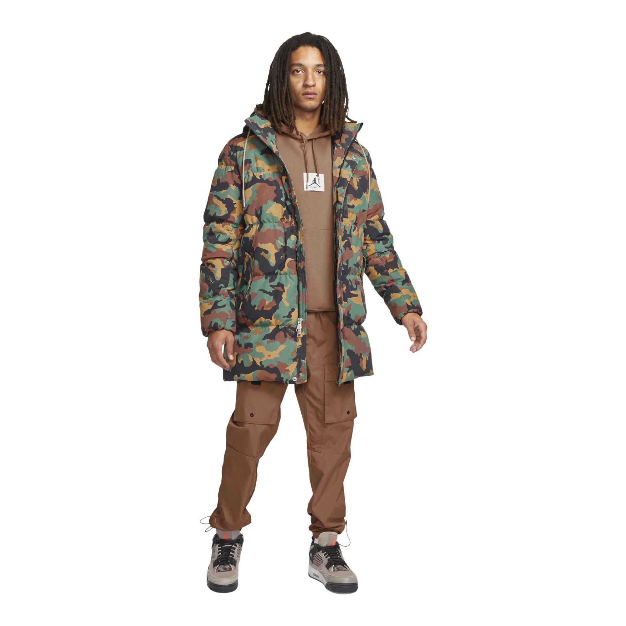 Nike Jordan Flight Heritage Woven All Over Print Full-Zip Hoodie Erkek Parka