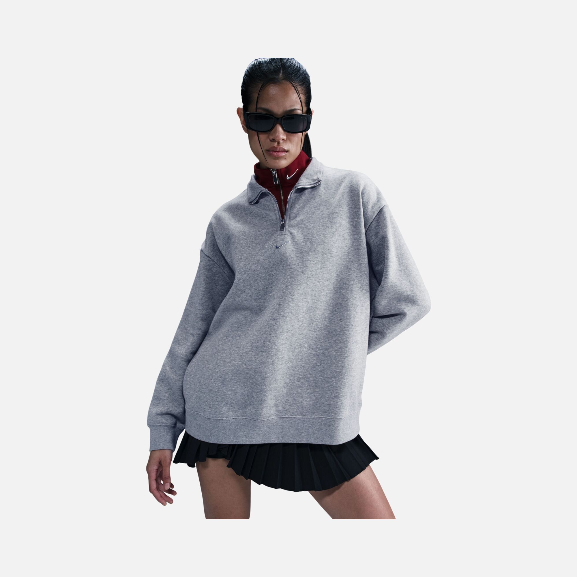 Nike Sportswear Gel Fleece  1/4-Zip Loose Cut Kadın Sweatshirt