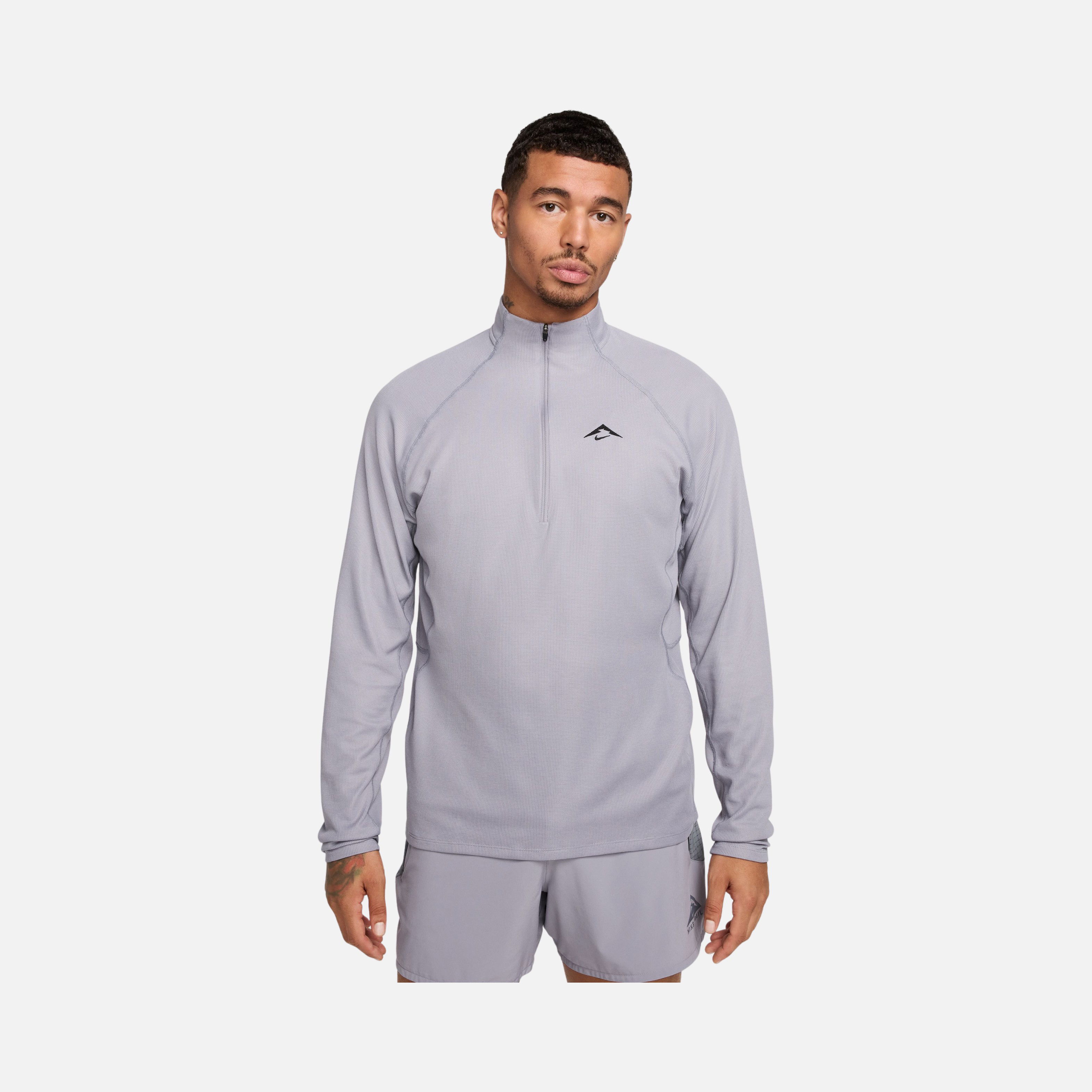 Nike Dri-Fit Mid-Layer Trail Running 1/2-Zip Long-Sleeve Erkek Tişört