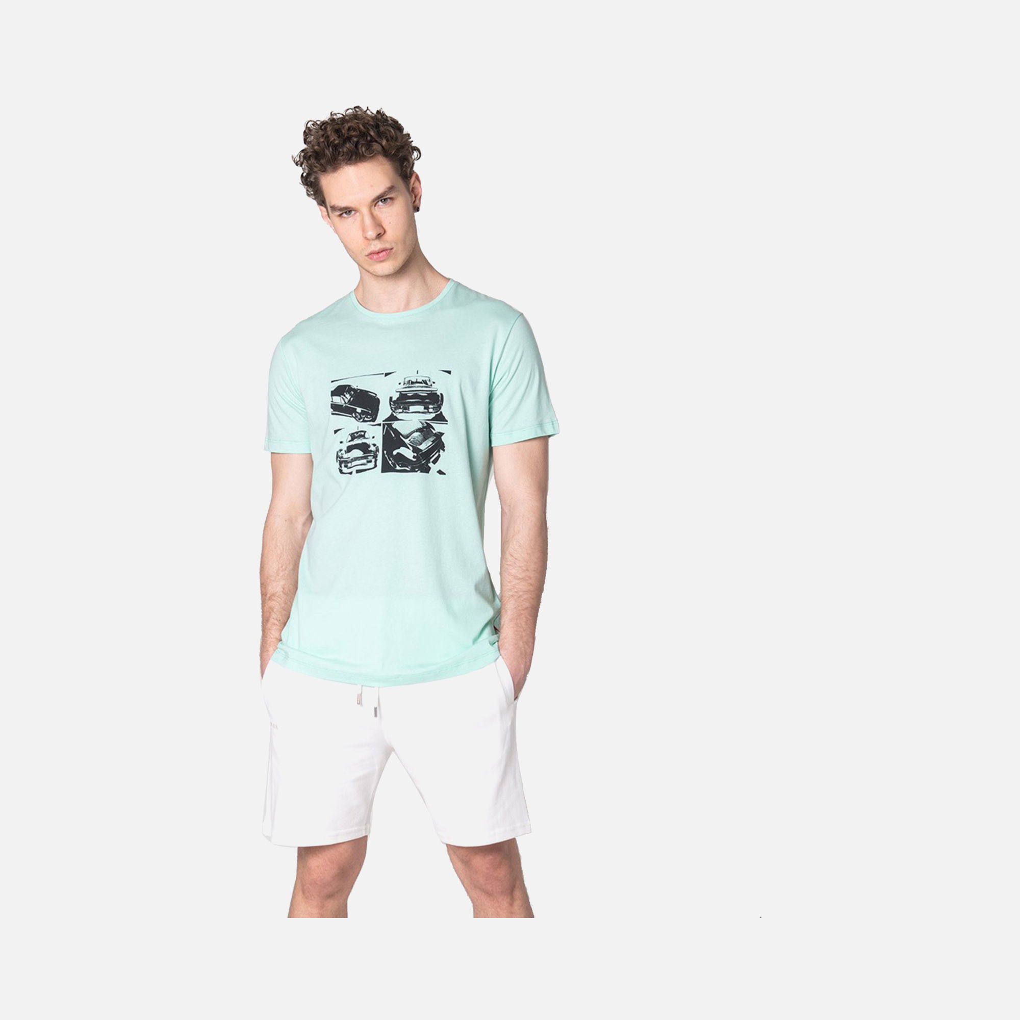 John Frank Cool Car Short-Sleeve Erkek Tişört