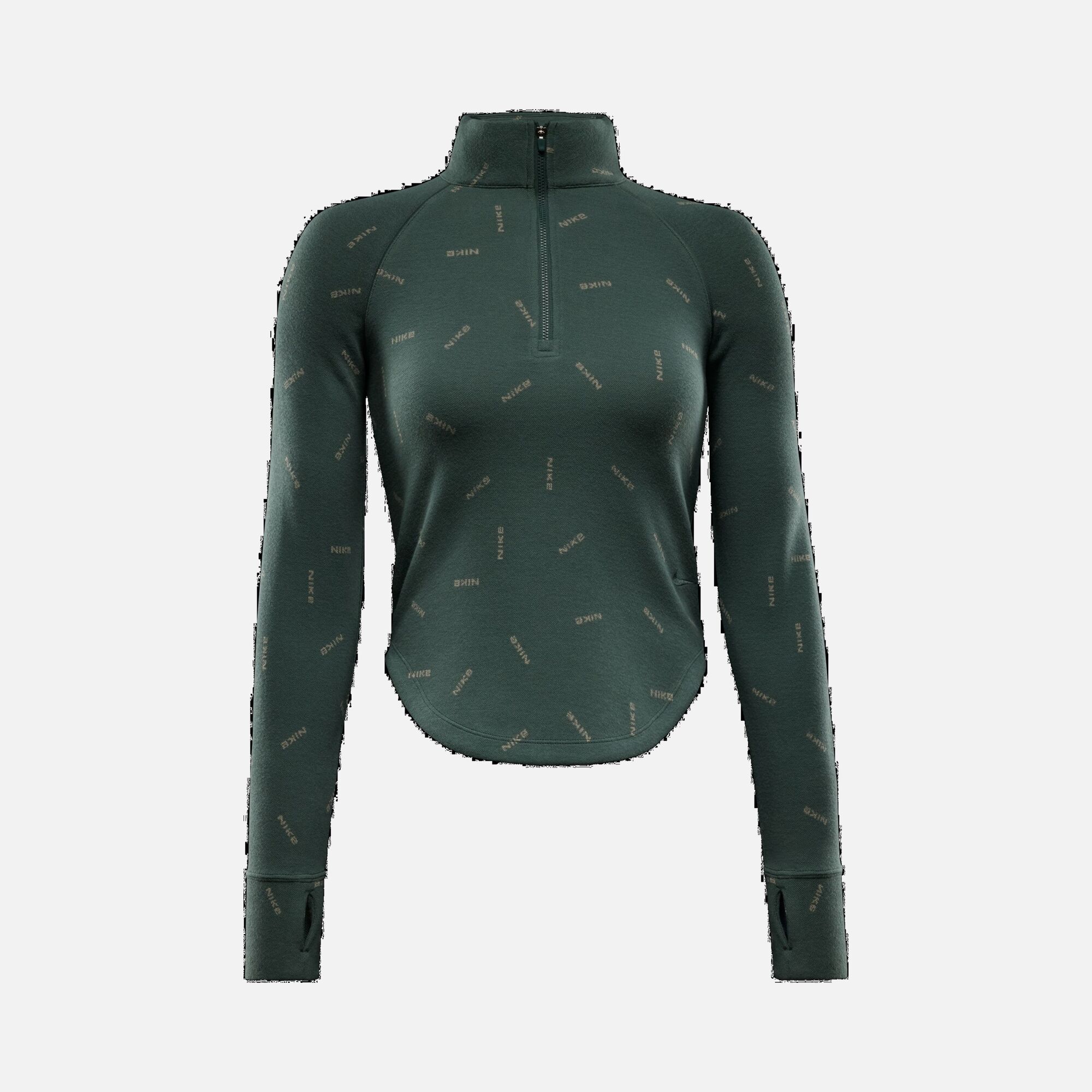 Nike Sportswear Collection Logo Slim 1/2-Zip Long-Sleeve Kadın Tişört