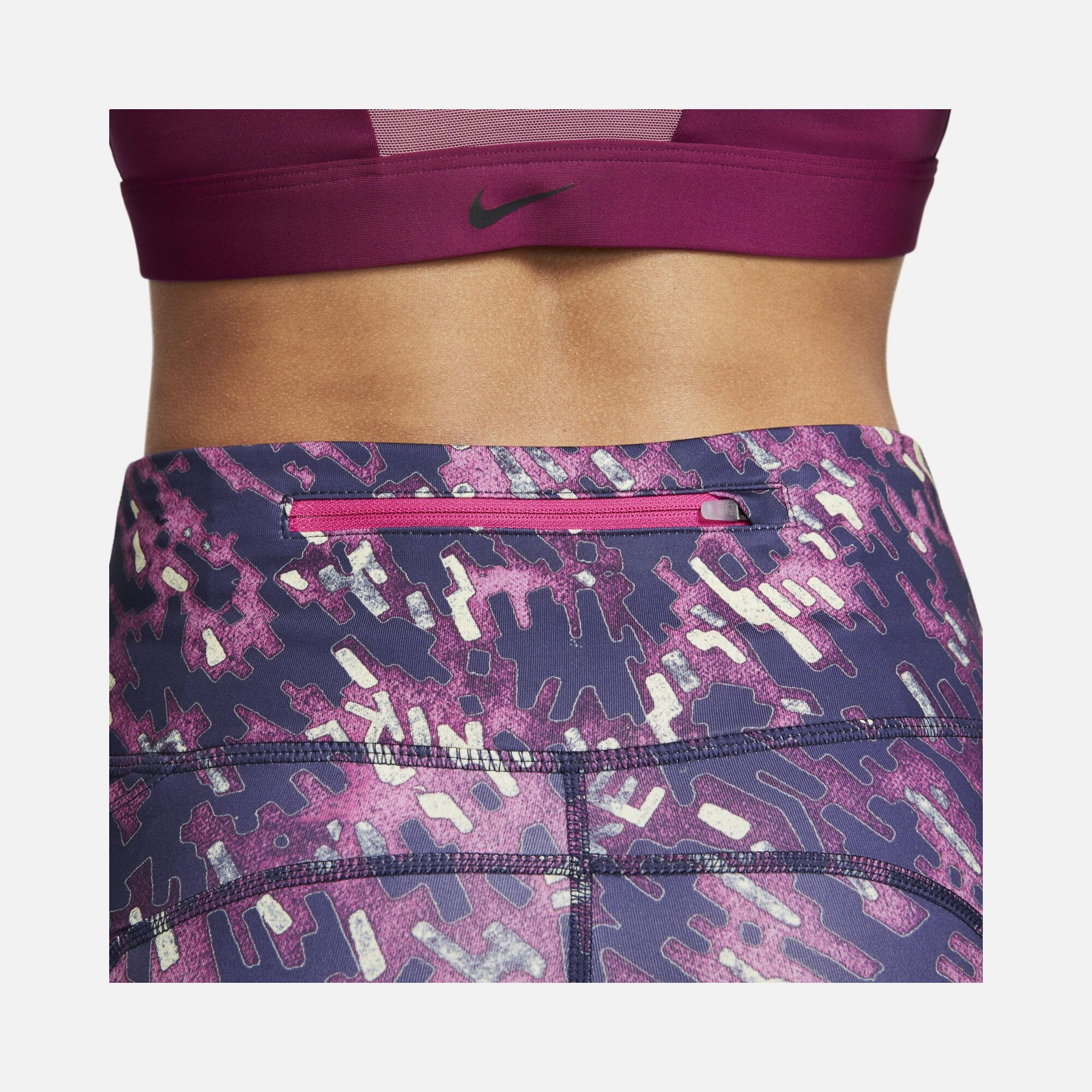 Nike Dri-Fit Epic Fast Mid-Rise Printed Running Kadın Tayt