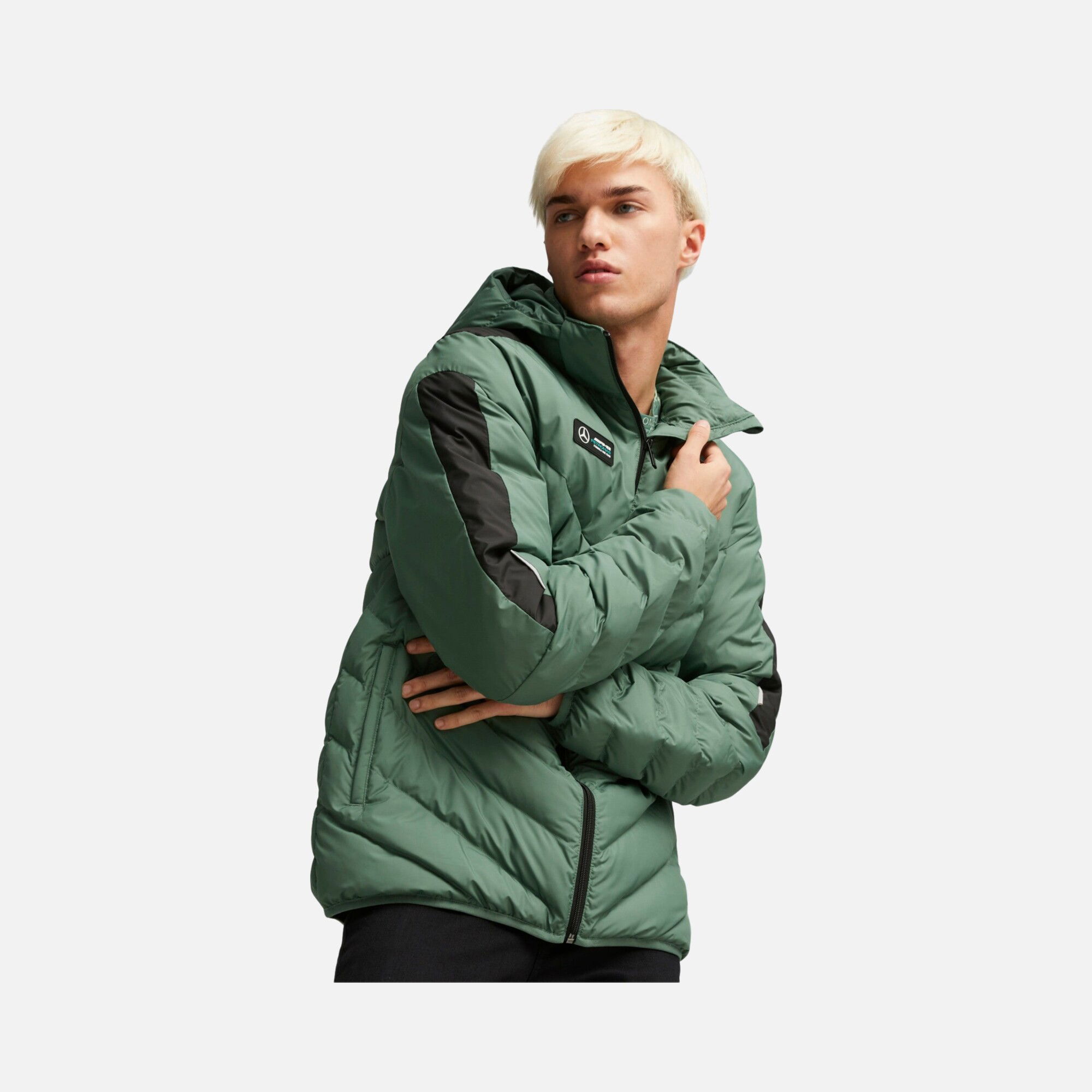 Puma Mercedes F1 MT7 Eco Lite Down Full-Zip Hoodie Erkek Mont