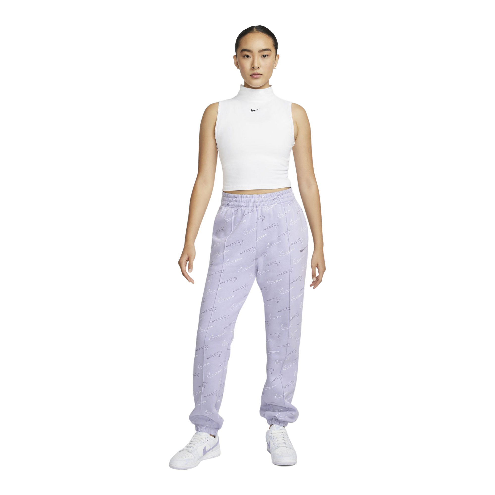 Nike Sportswear Fleece Metallic Swoosh Printed Kadın Eşofman Altı