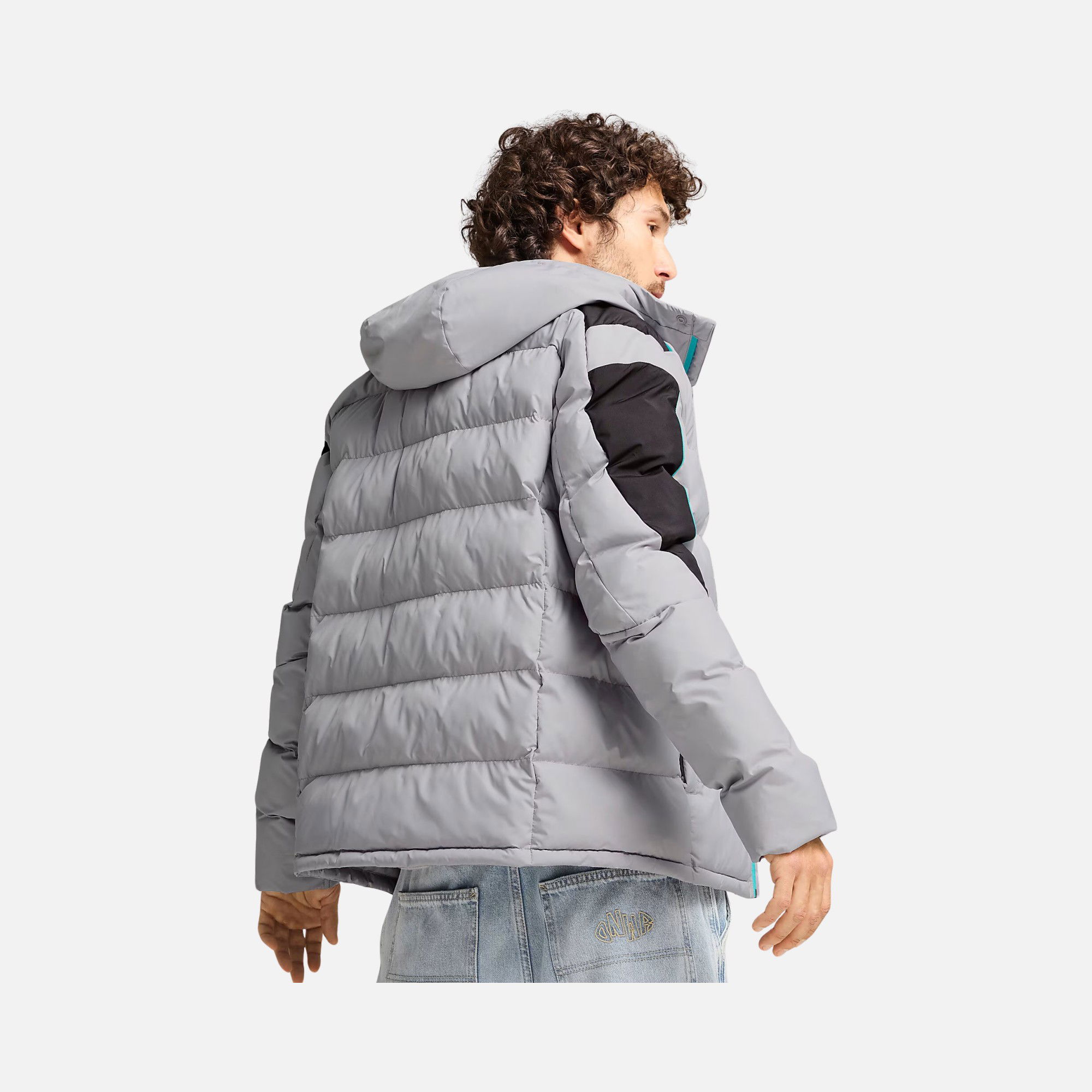 Puma Mercedes-AMG Petronas F1 MT7+ Ecolite Motorsport Padded Full-Zip Hoodie Erkek Mont