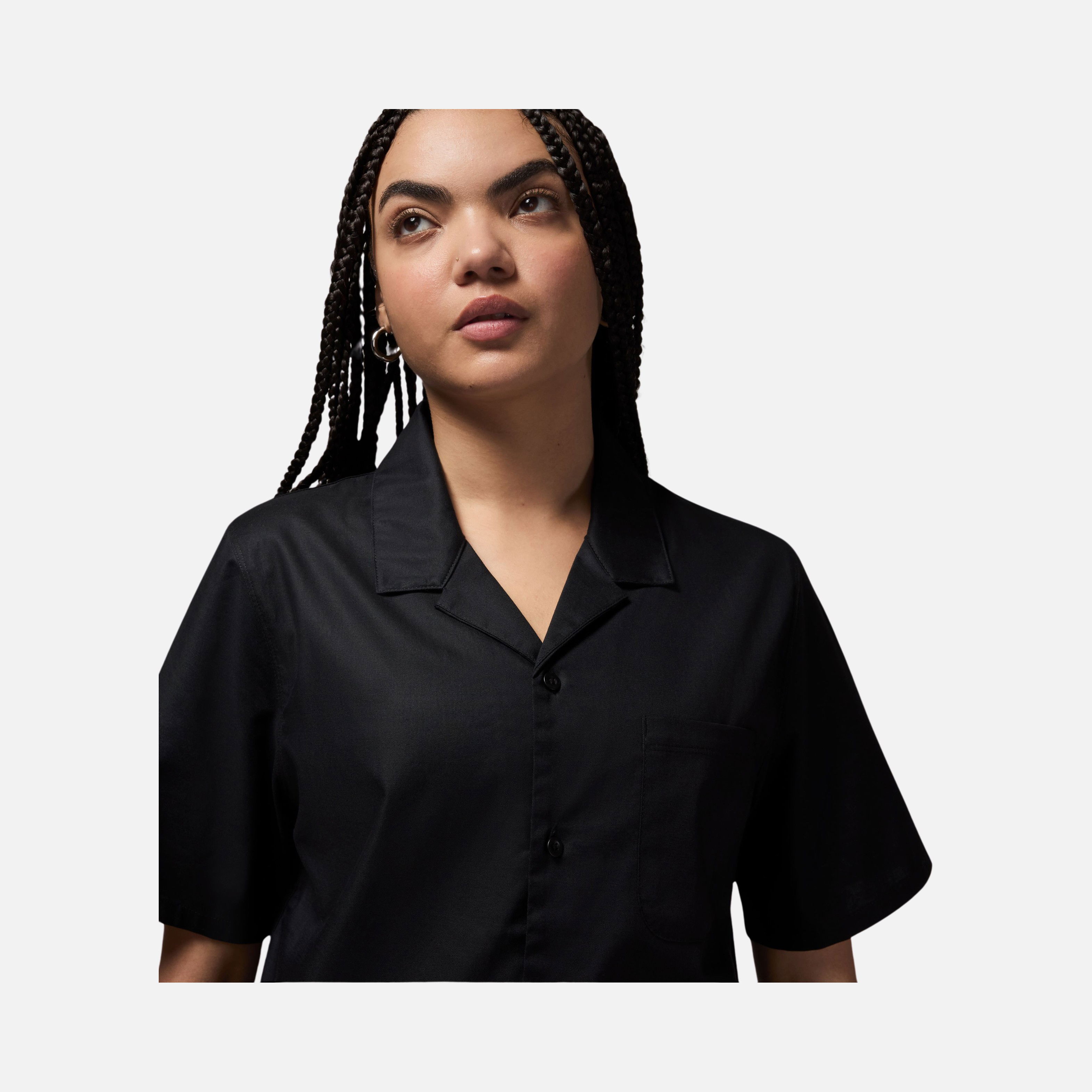 Nike W Jordan Ss Woven Top Rose Kadın Tişört