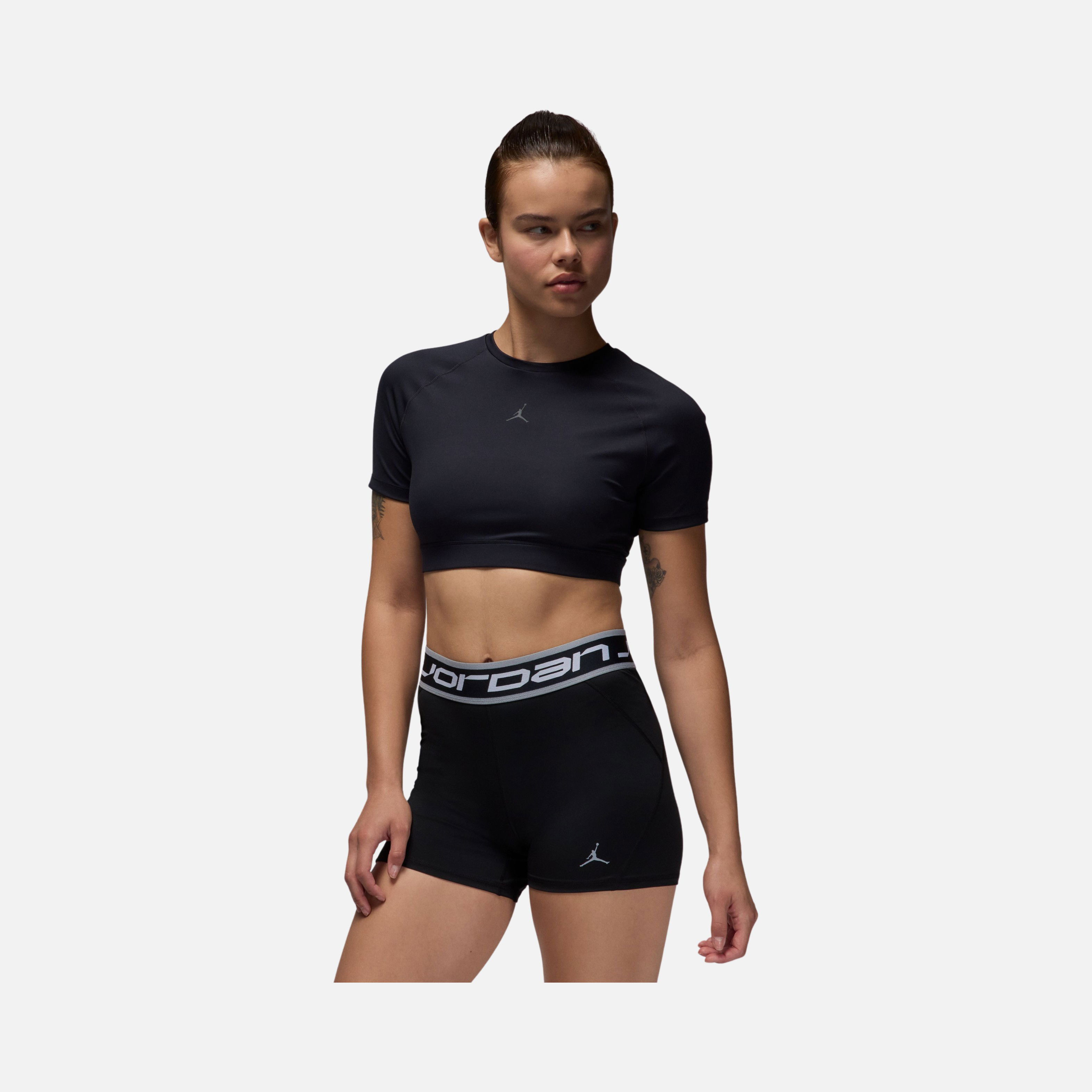 Nike Jordan Sport Bodycon Cropped Basketball Performance Short-Sleeve Kadın Tişört