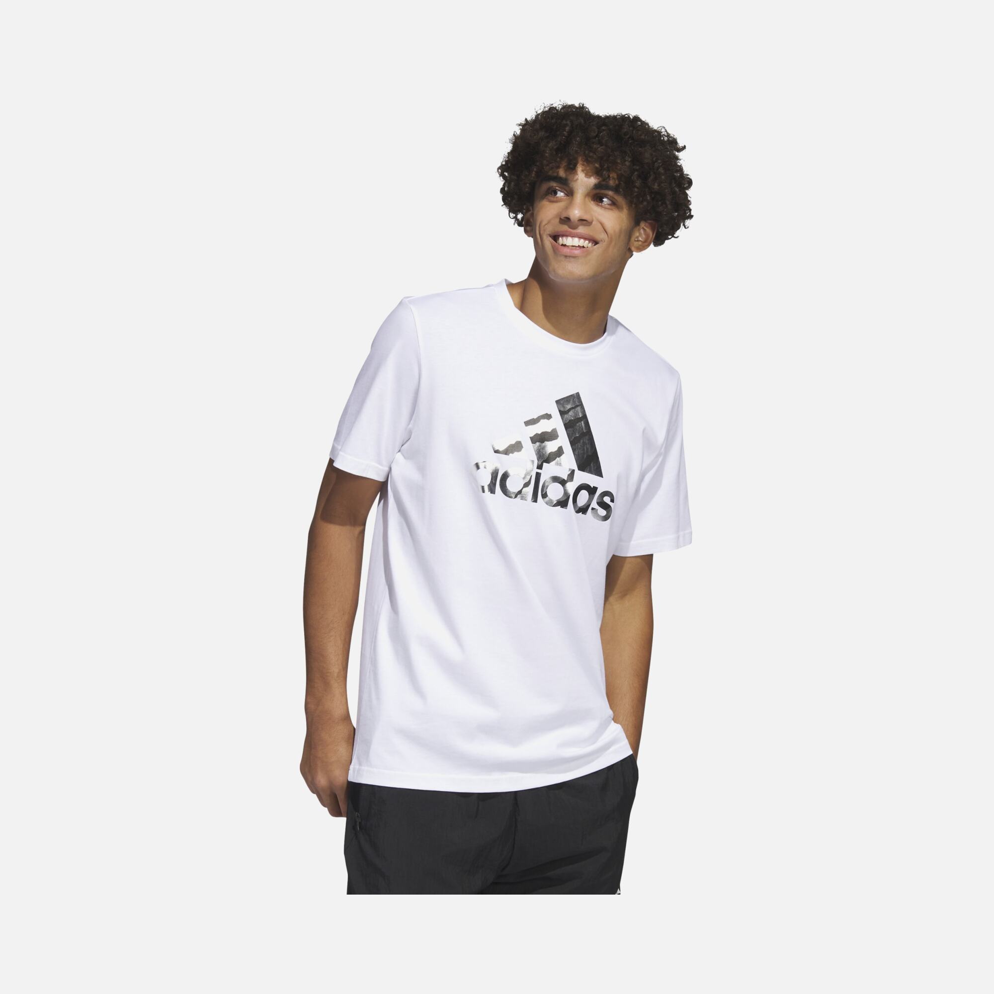 adidas Sportswear Power Logo Foil Short-Sleeve Erkek Tişört