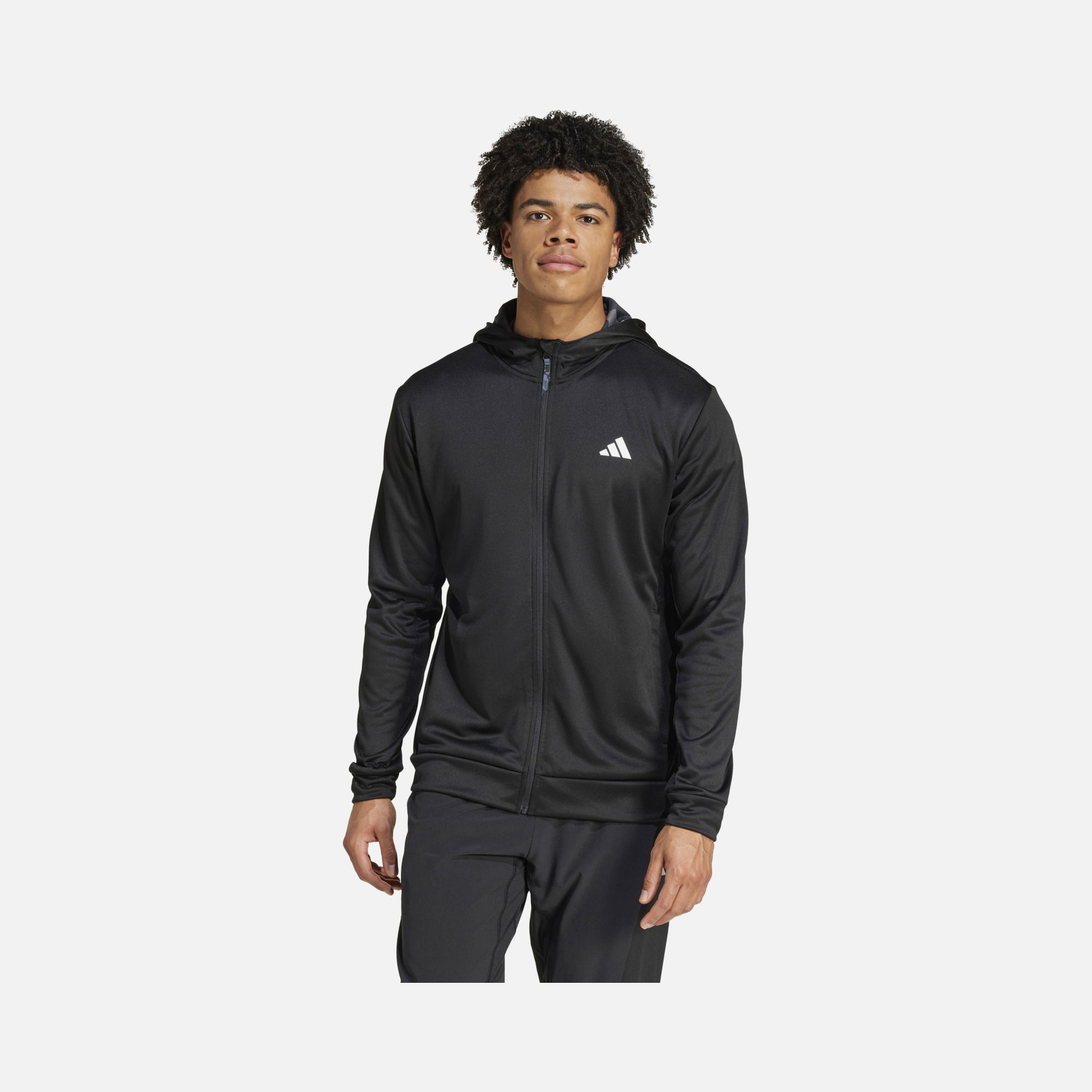 adidas AEROREADY Train Essentials Camo Full-Zip Hoodie Erkek Sweatshirt