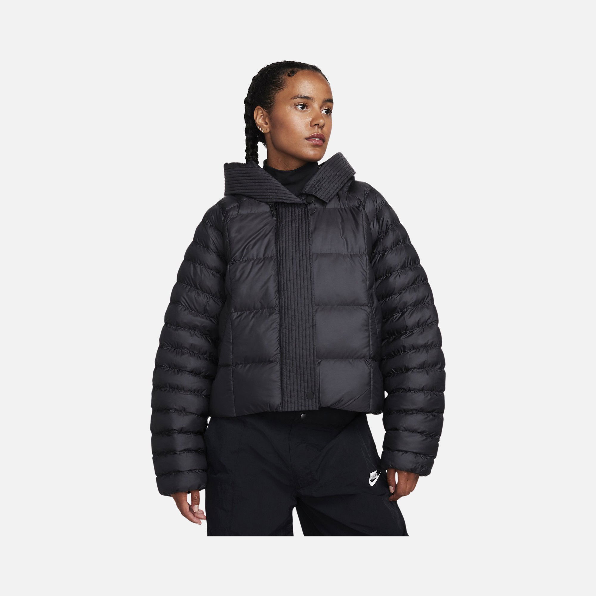 Nike Sportswear Therma-Fit PrimaLoft® Thermoplume® Oversized Swoosh Puffer Full-Zip Hoodie Kadın Mont
