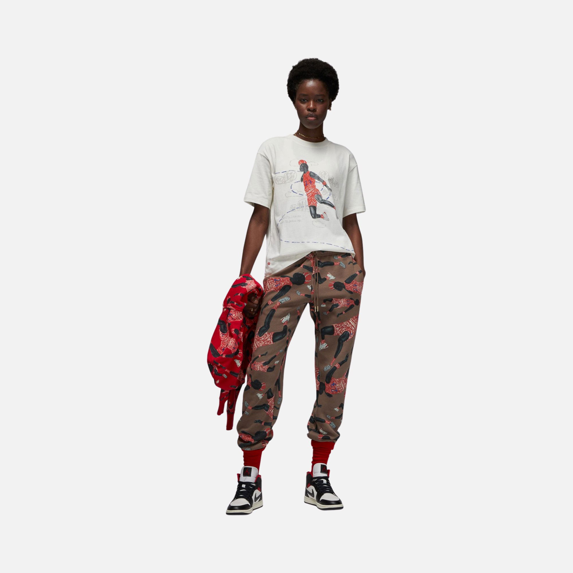 Nike Jordan Artist Series by Parker Duncan Short-Sleeve Kadın Tişört