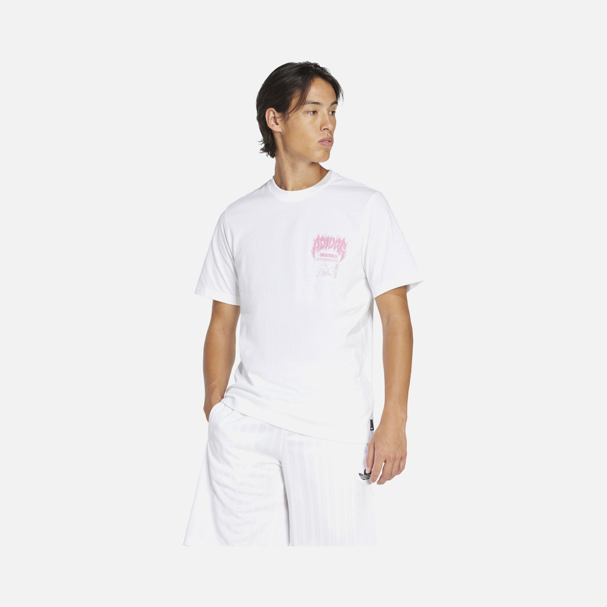 adidas Sportswear Q12 Trefoil Series Fashion Elevated Bright Oversized Graphics Short-Sleeve Erkek Tişört