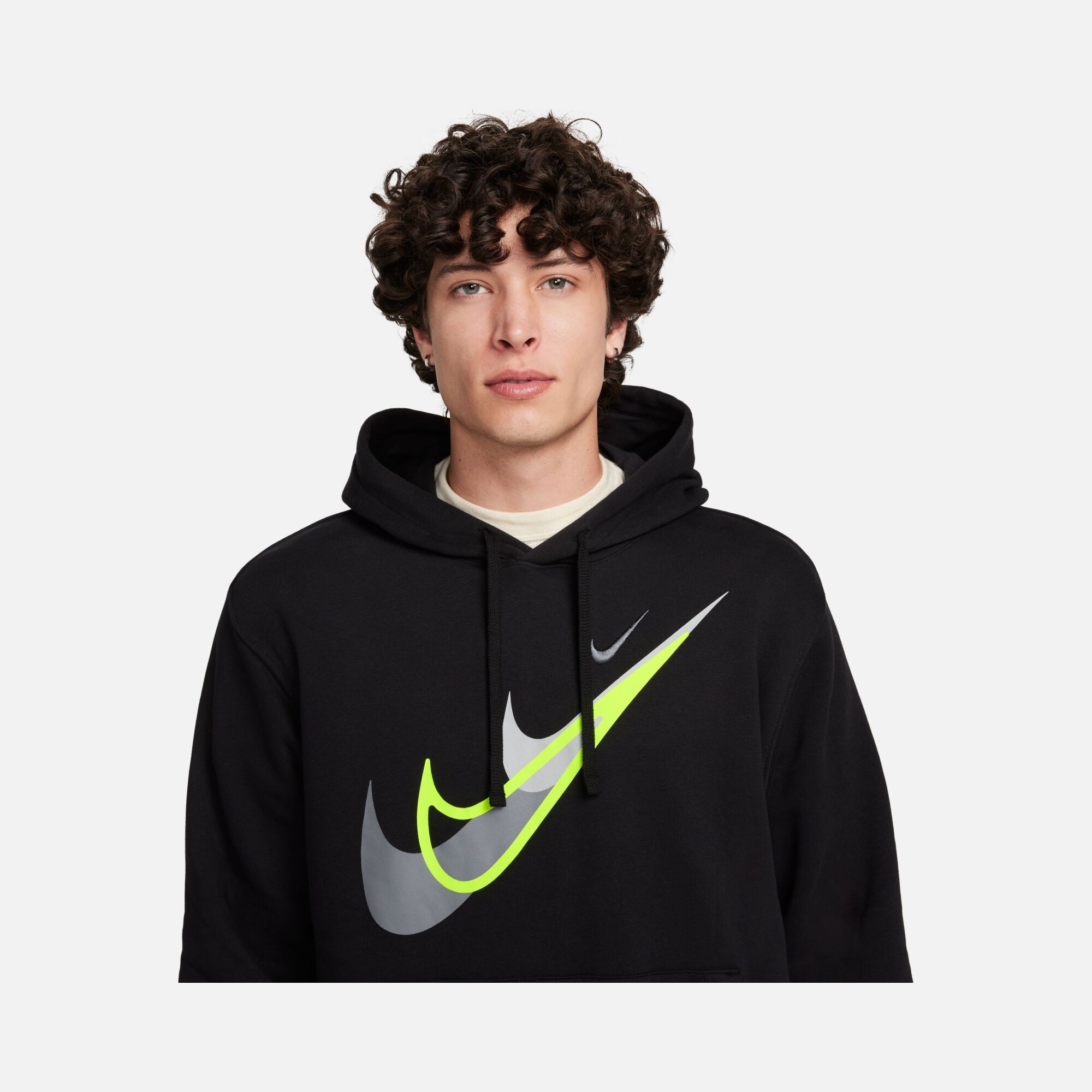 Nike Sportswear Fleece ''Triple Swoosh Graphic'' Pullover Hoodie Erkek Sweatshirt
