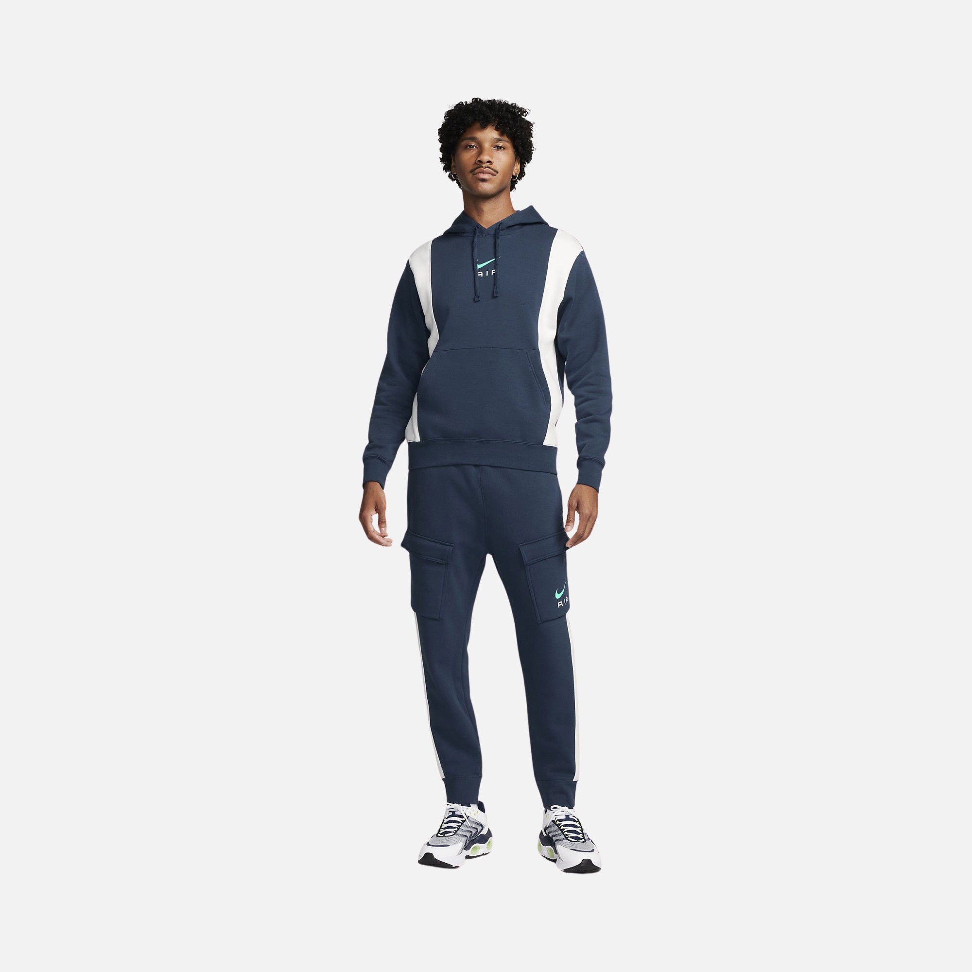 Nike Sportswear Swoosh Air Graphic Fleece Pullover Hoodie Erkek Sweatshirt